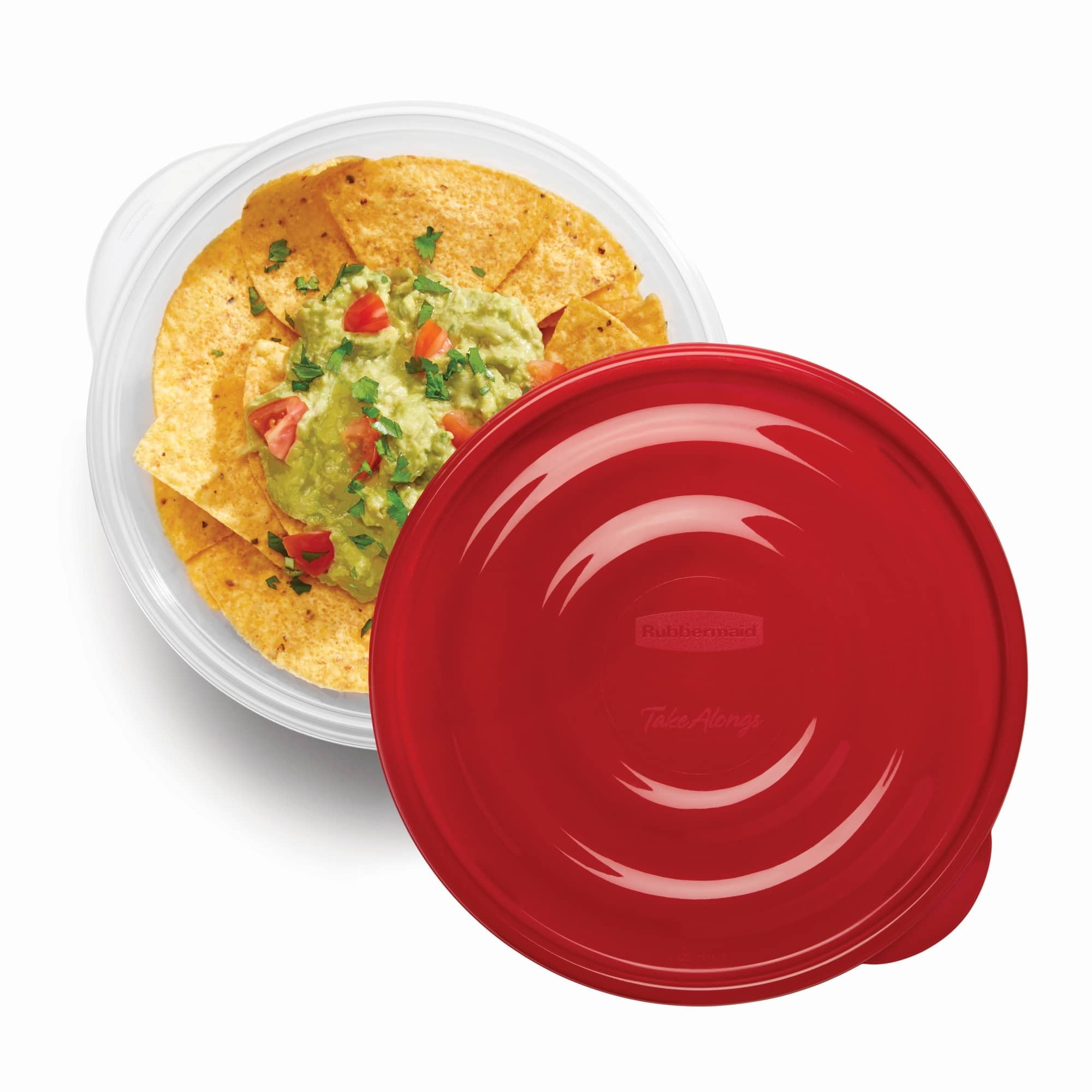 TakeAlongs 6.2-cup Round Food Storage Containers, Ruby Red, 3 pack - Image 3
