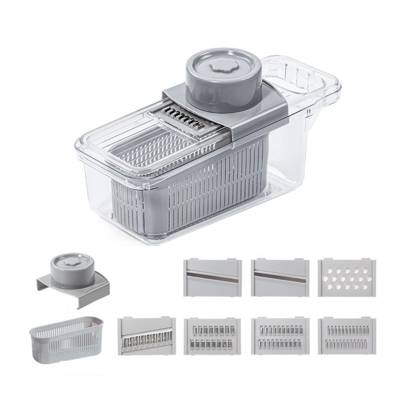 Multifunctional Grater Cutting Tools Round Vegetable Chopper Food Chopper with Container for Effortless Meal Prep and... - Image 2