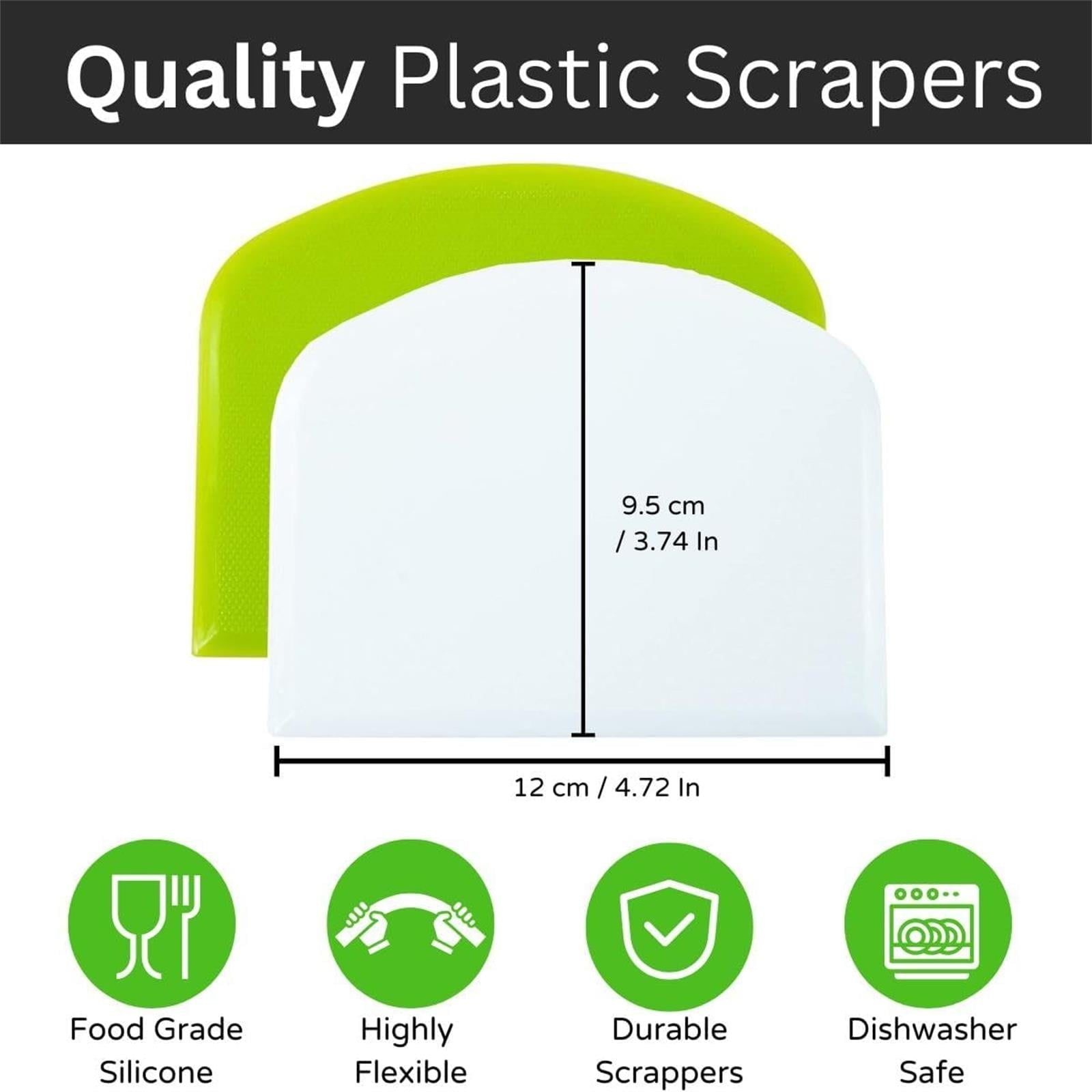 2 Pieces Food Scraper, Flexible Dough Scraper, Dough Scraper for Sourdough, Multifunctional Kitchen Scraper Tool, Bak... - Image 2