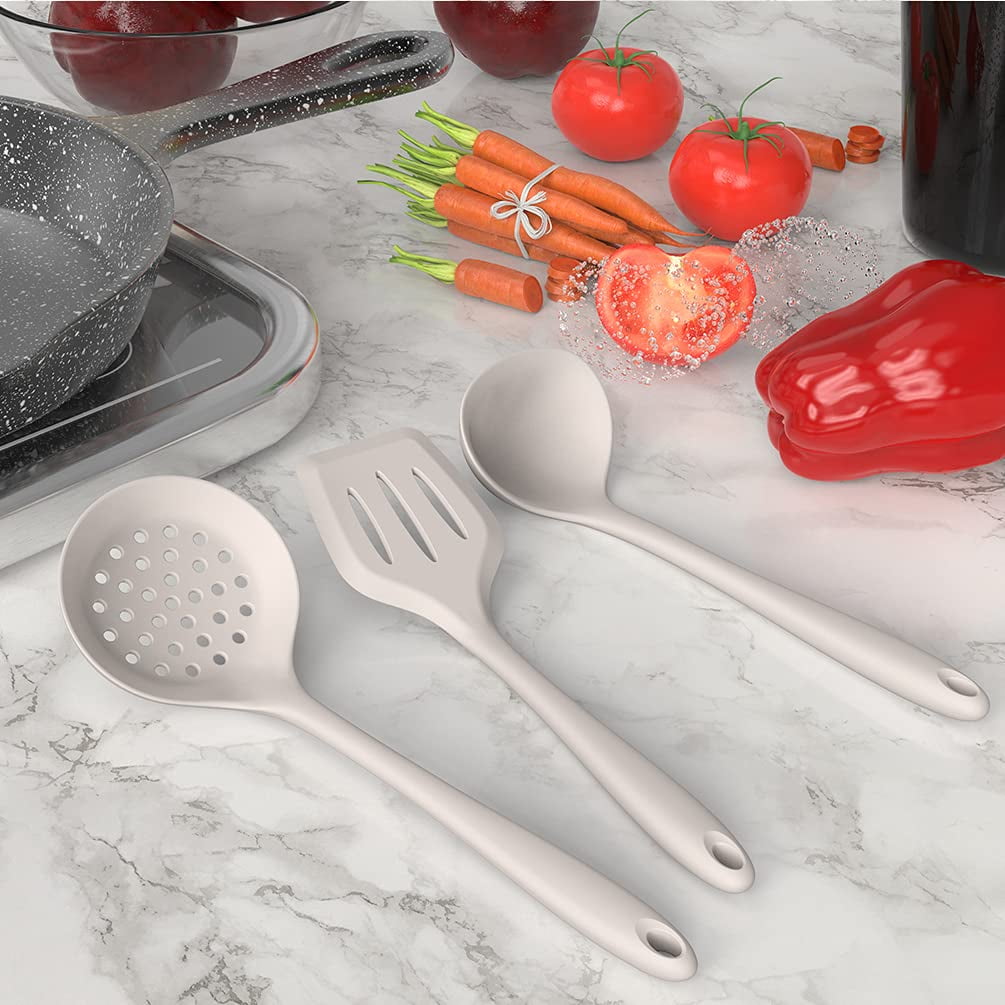 Silicone Cooking Utensils Set - 446°F Heat Resistant Kitchen Utensils,Spatula Sets,Turner Tongs,Spoon,Kitchen Utensil Gadgets Tools Set for - Image 5