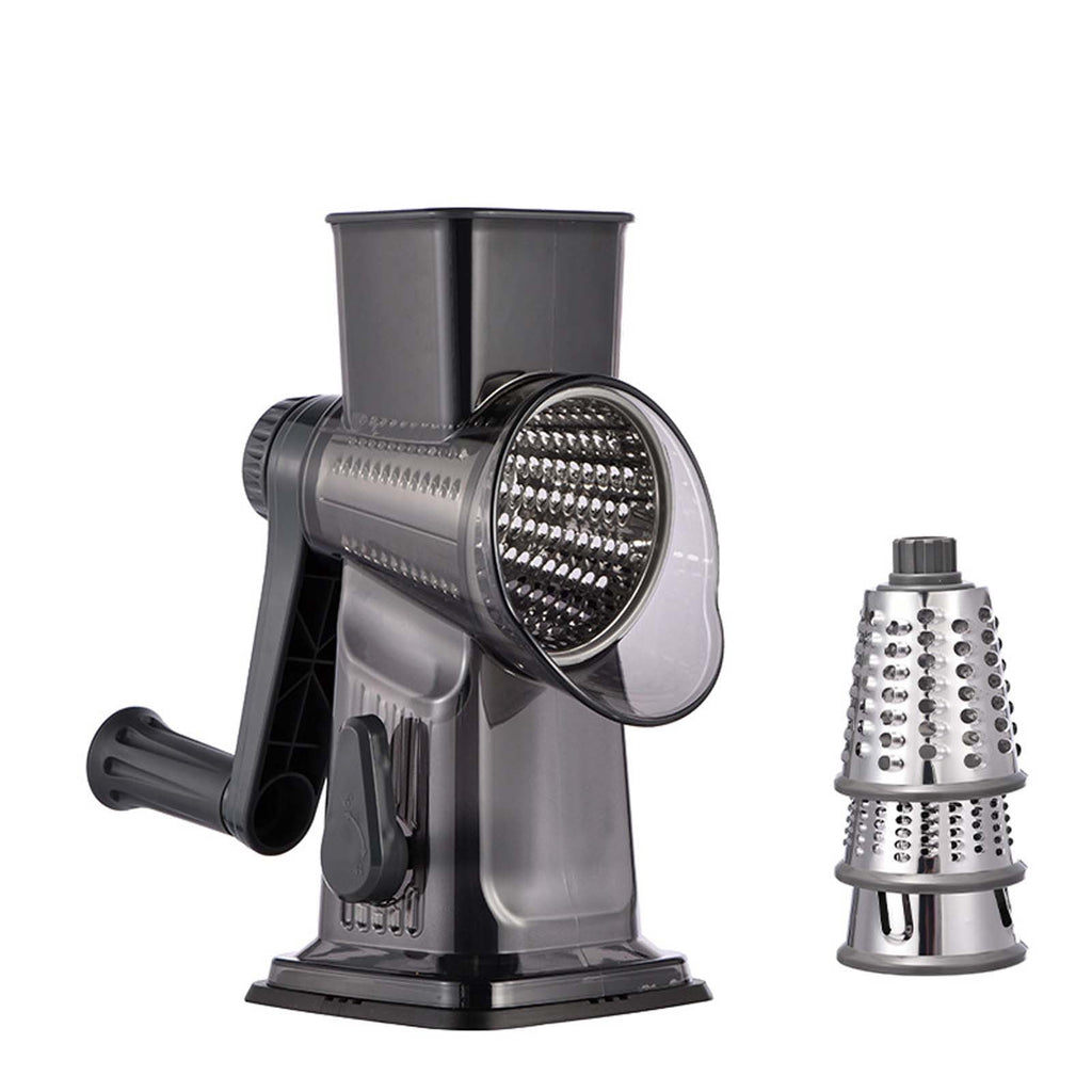 Multifunctional Vegetable Cutter & Grater, Hand Crank Rotary Slicer with 3 Stainless Steel Blades for Cheese, Potatoe... - Image 2