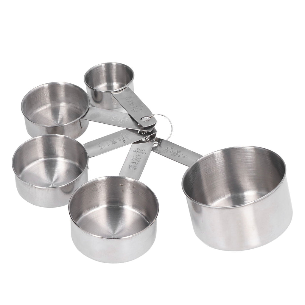 Stainless Steel Measuring Cups 5 Pack Set, Easy to Read Metal Measuring Cup With Scale Kitchen Cooking Baking Tool wi... - Image 2