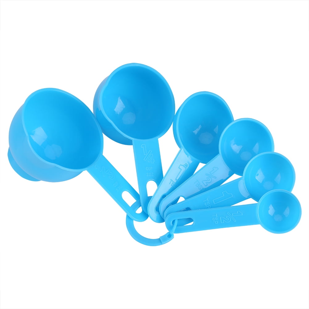 Plastic Measuring Cup Spoons Set, 7Pcs Kitchen Measuring Cups + Spoons Measure Water Liquid Tea Coffee Measuring Tool... - Image 4