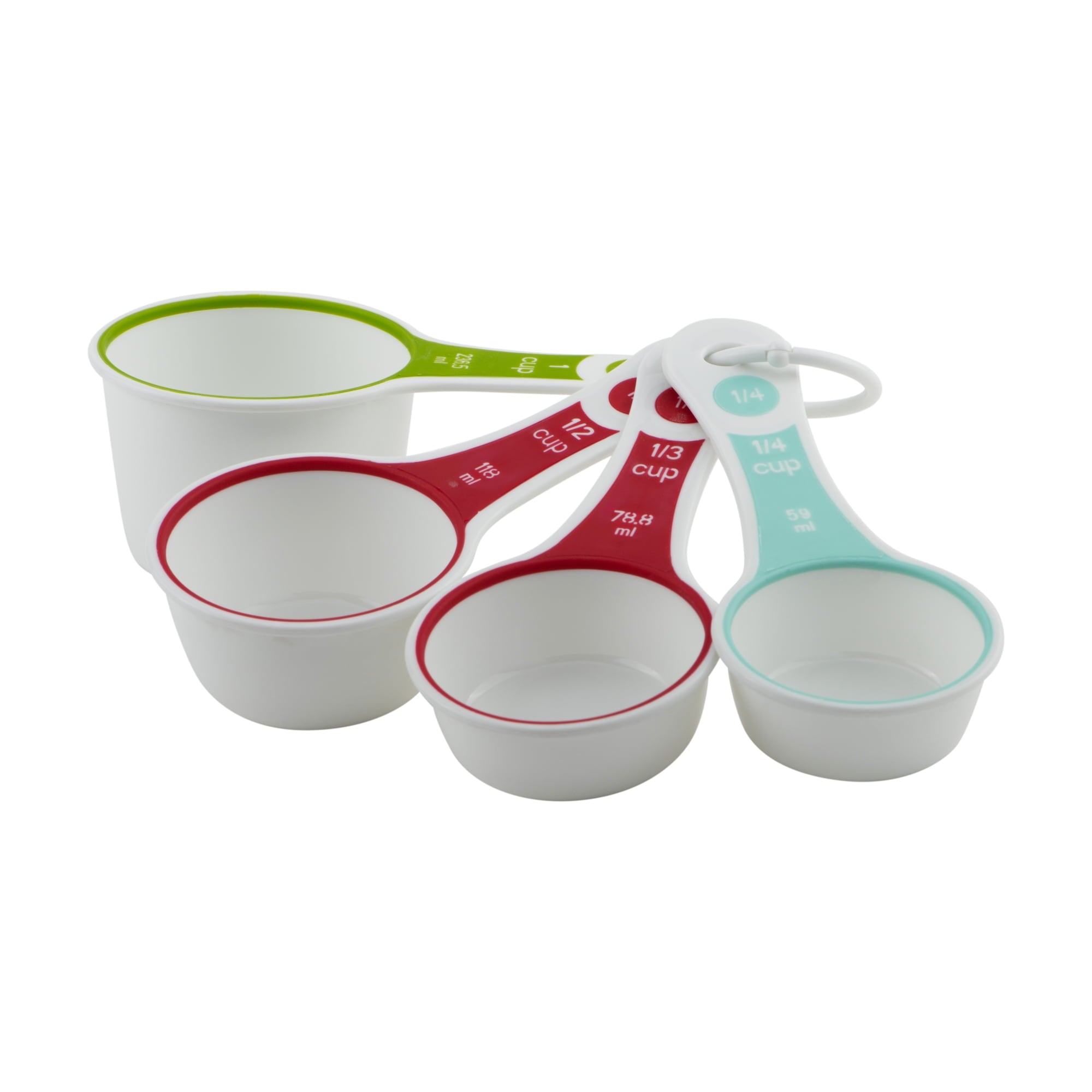 PROfreshionals 4-Piece Multicolor Measuring Cup Set with Textured Grip Handles - Image 2