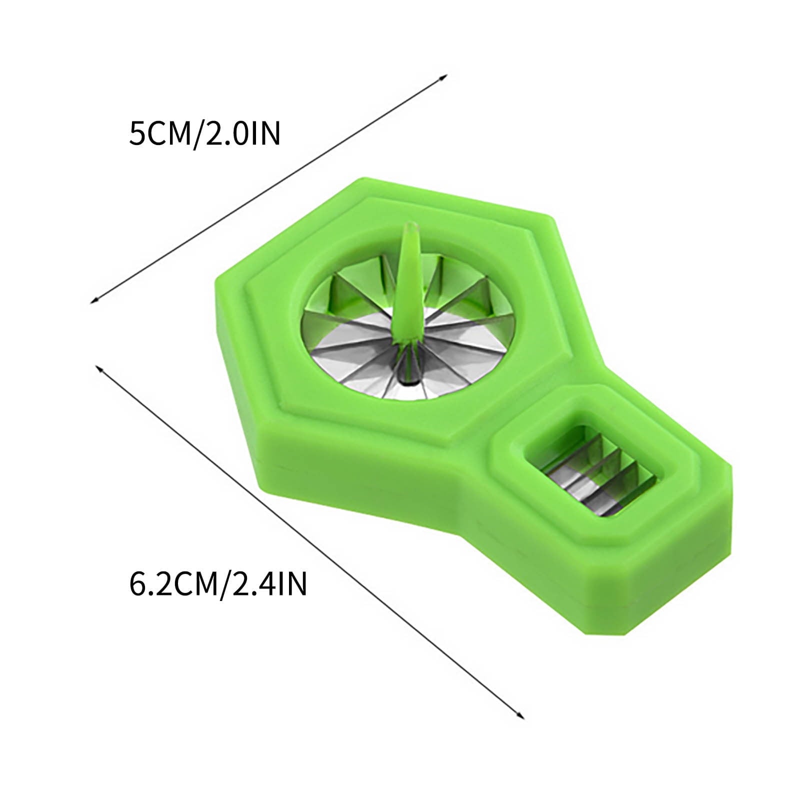 KTFgvq Kitchen Vegetable Cutter, Efficient Food Prep Tool, Manual Chopper Device, Quick Slicing and Dicing, for Home Cooking Tasks, Green - Image 3