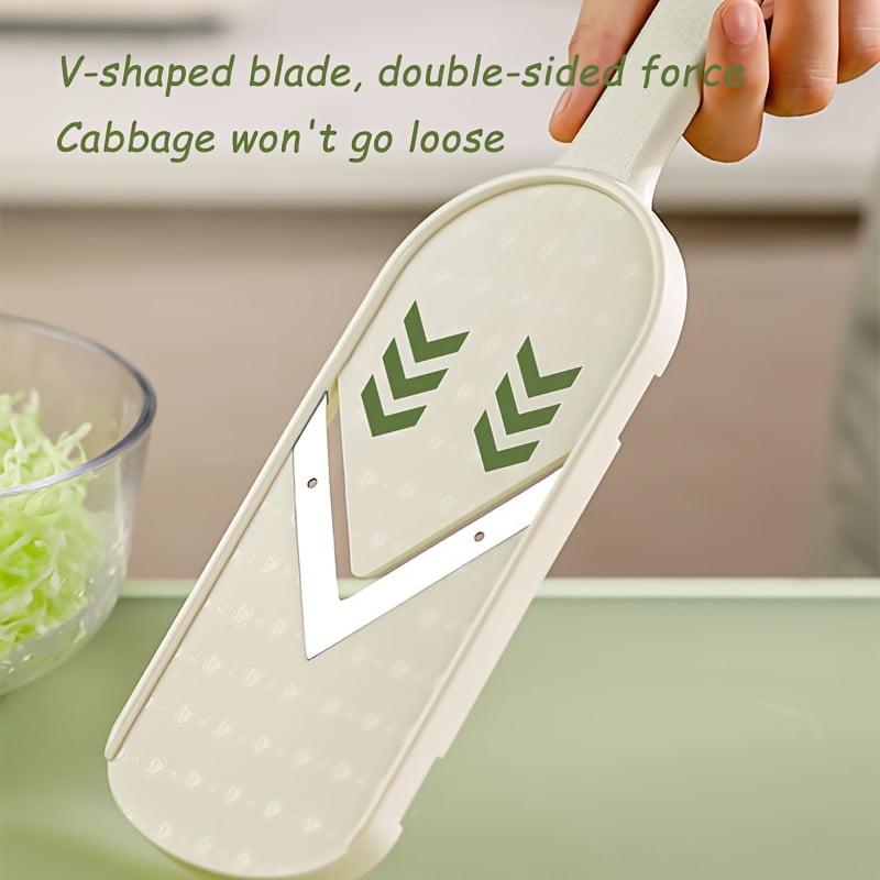 1pc Stainless Steel Blade Manual Cabbage Shredder – Ergonomic ABS Plastic Vegetable Slicer and Chopper, No Power Required, Multipurpose Kitc - Image 2