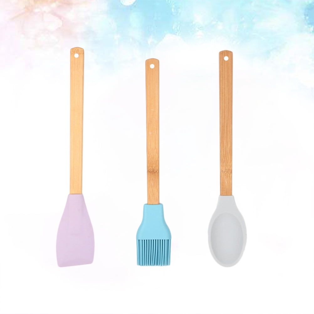 PAMINGONO 3Pcs Baking Tools Set Heat Resistant Silicone Spatula Spoon Brush Kitchen Utensil For Baking Cooking - Image 4