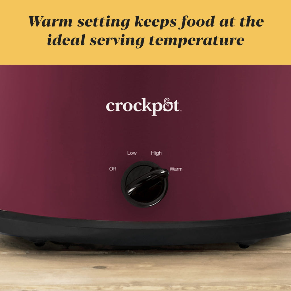 Crock-Pot Manual 8-Quart Slow Cooker, Rhubarb - Image 5