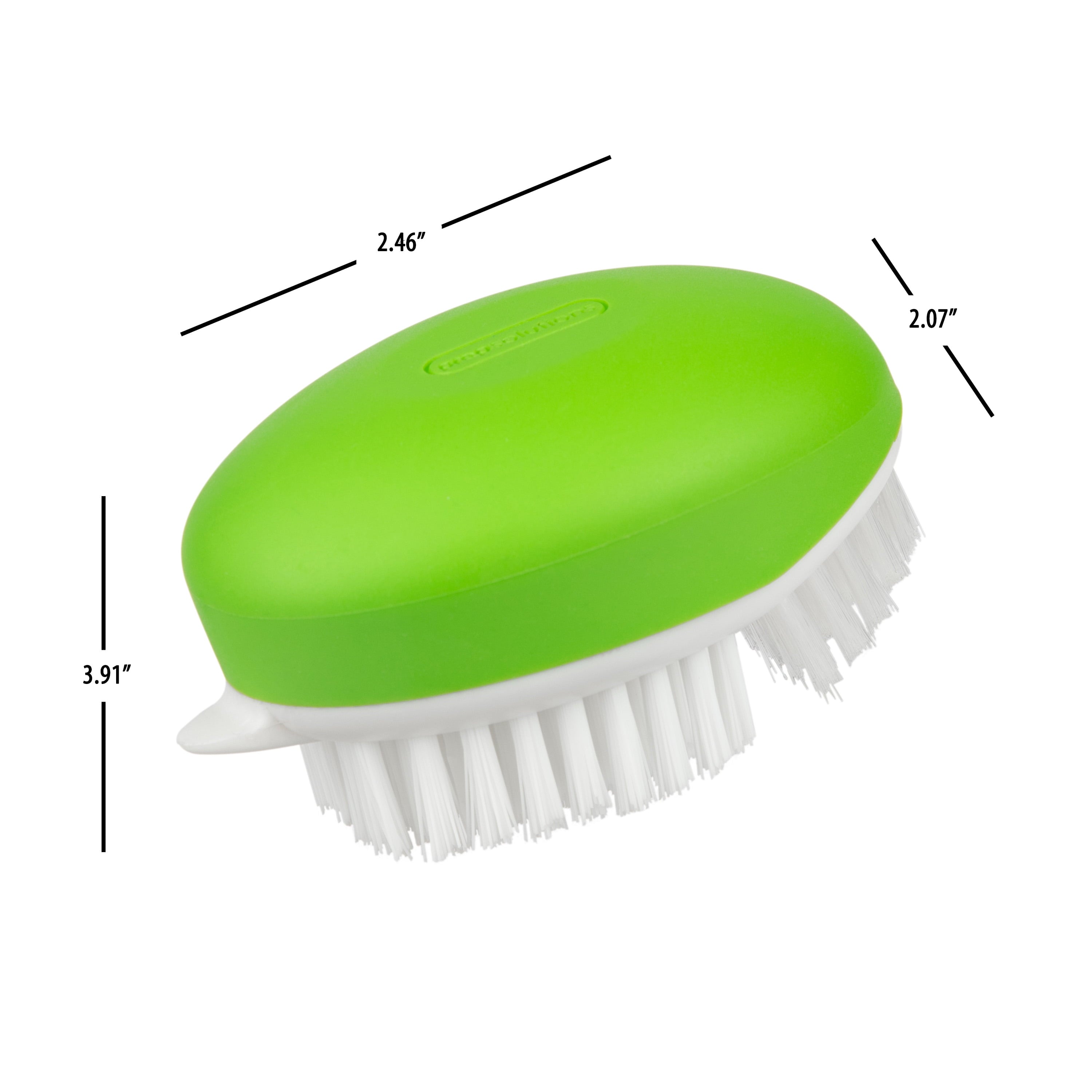 Prep Solutions Fruit & Veggie Cleaning Palm Style Green Brush - Image 6