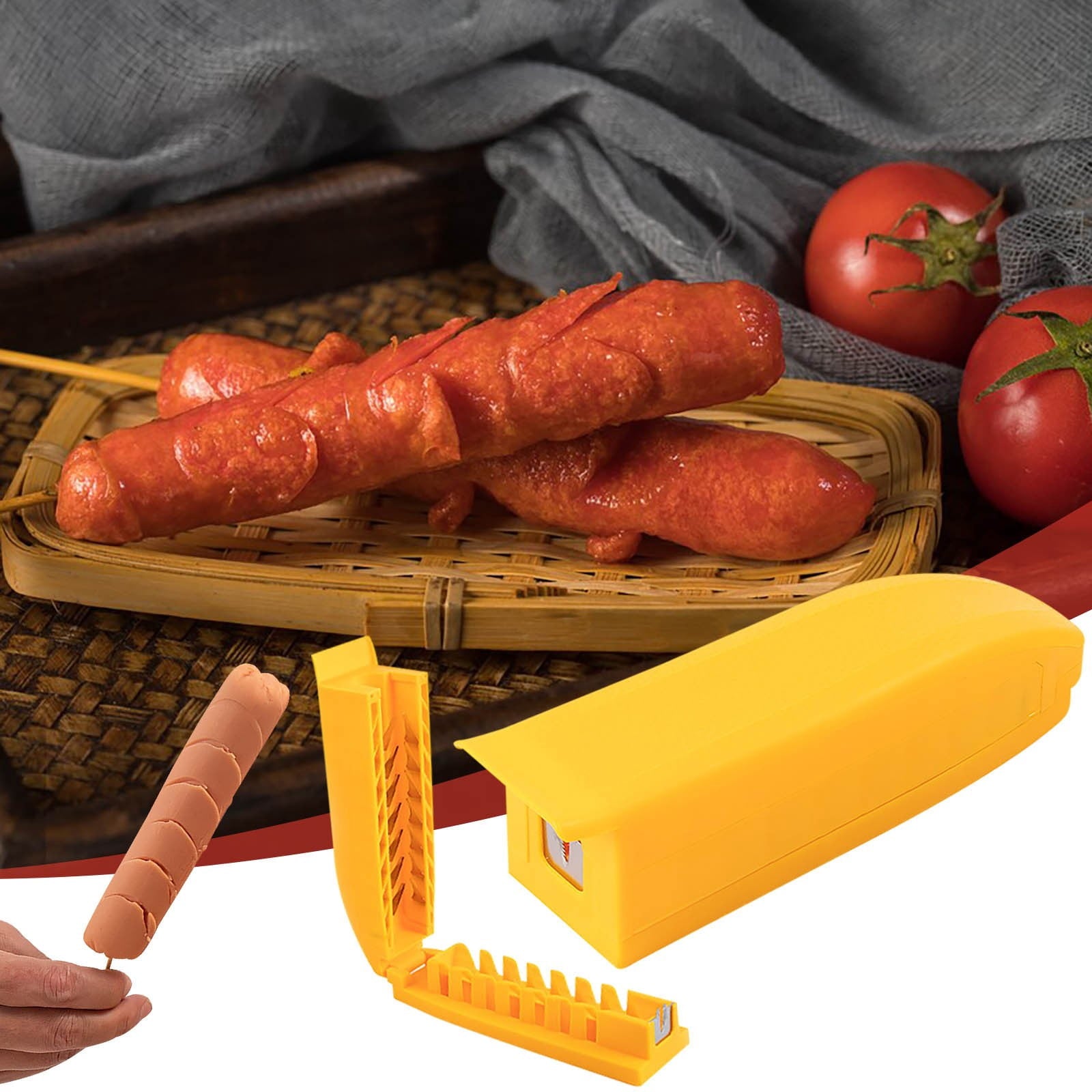 Hot Dog Slicer and Cutter Tool, Stainless Steel Sausage Cutting Artifact for Creative Food Prep, Uniform Spacing Kitc... - Image 5