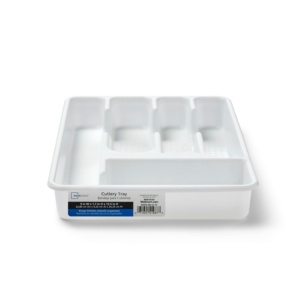 Plastic 5-Compartment Kitchen Drawer Organizer Tray, Silverware and Utensil Organizer for Cutlery and Flatware Storag... - Image 2
