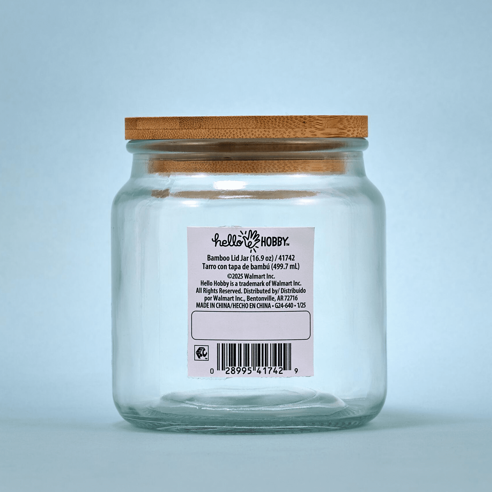 Glass Jar with Bamboo Lid, 16.9 oz, 1 Piece - Image 2