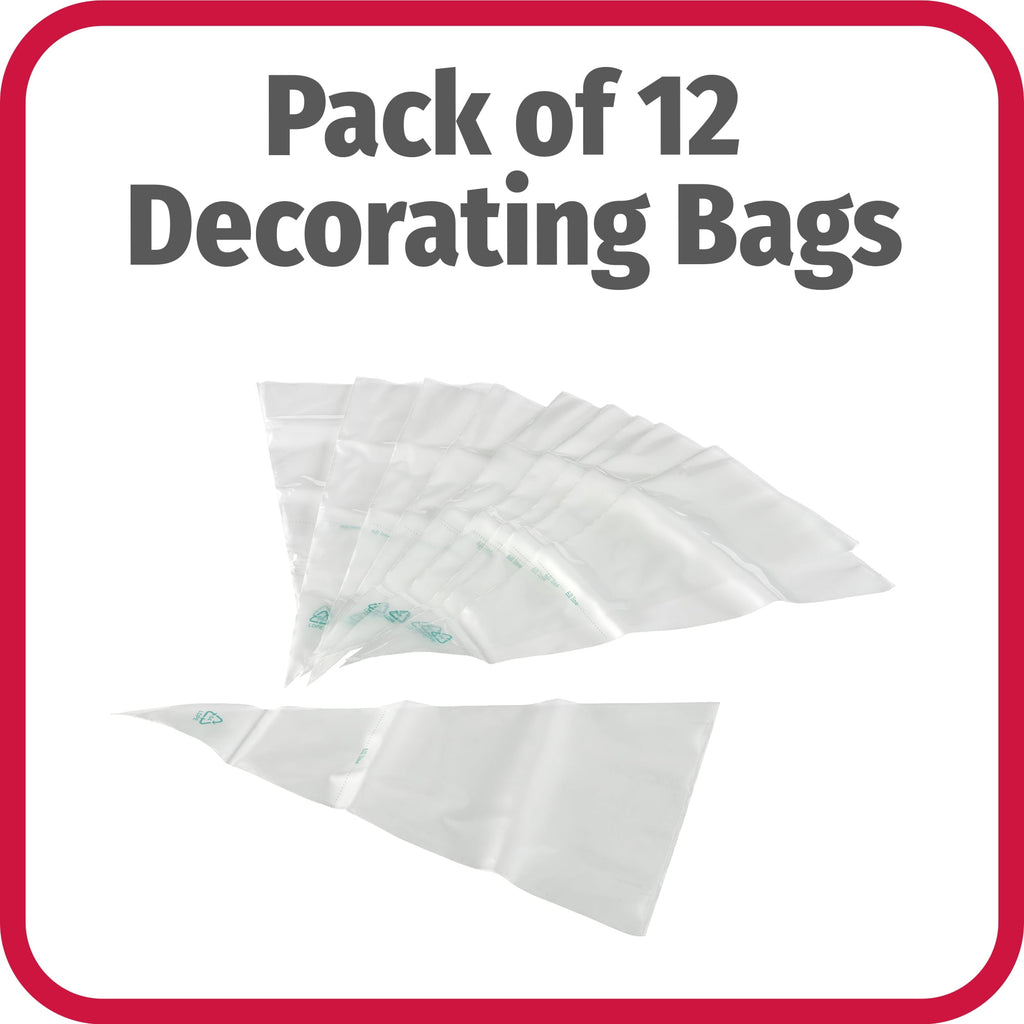 12 Count Clear Disposable Decorating Bags, 12 inch - Image 2