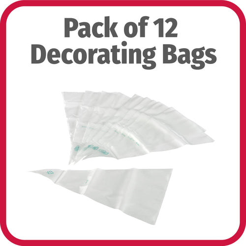 12 Count Clear Disposable Decorating Bags, 12 inch - Image 2