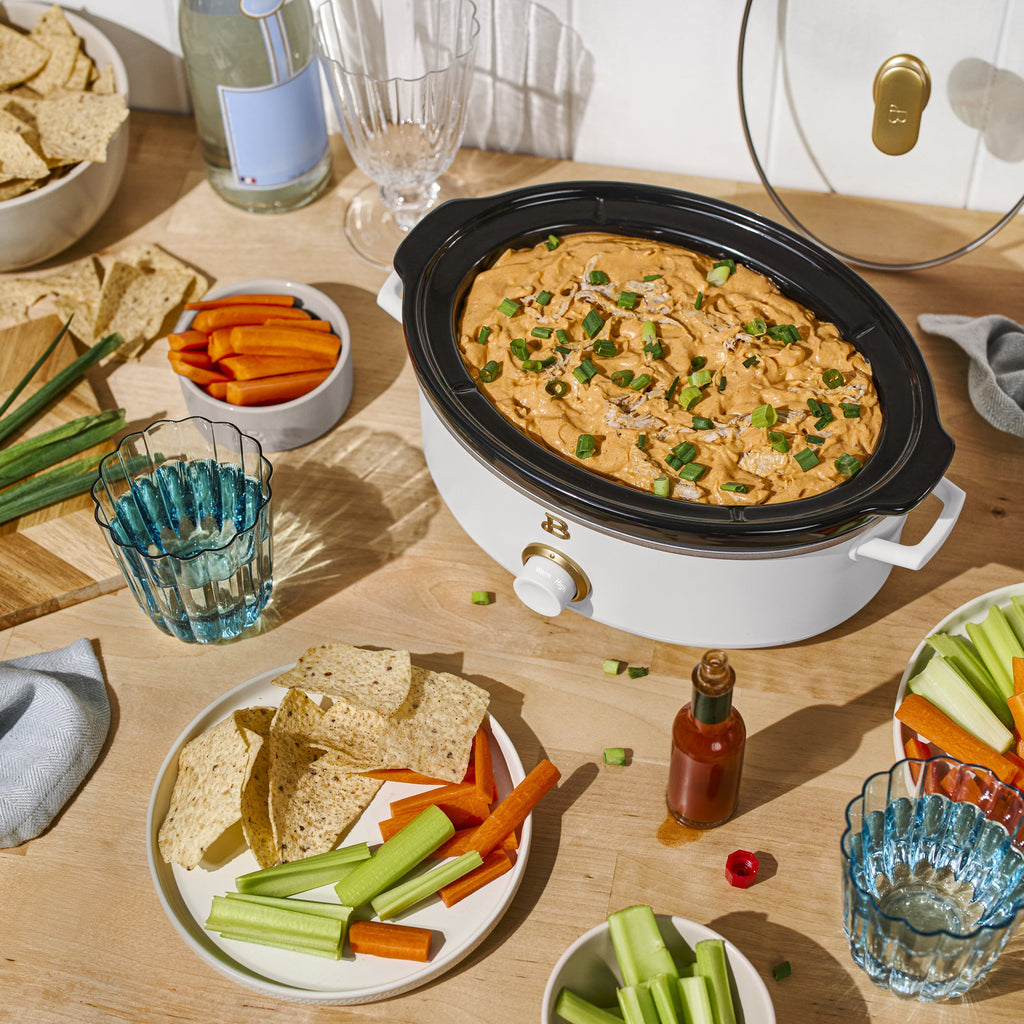 Beautiful 2.5 Qt Dip and Serve Manual Slow Cooker, White Icing by Drew Barrymore - Image 4
