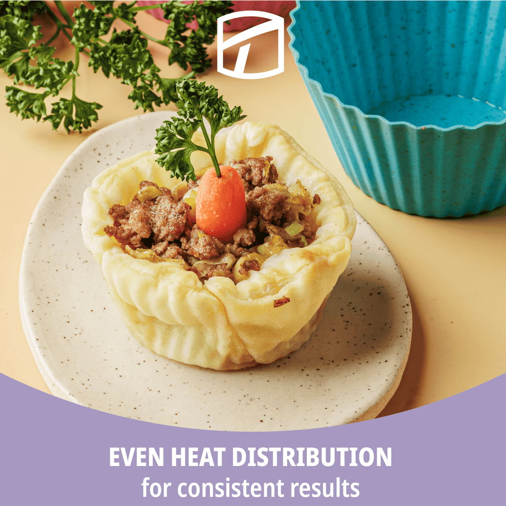 Jumbo Reusable Silicone Baking Cups 6ct – for Muffins, Cupcakes, Individual Pies, Rice Krispies Treats, Egg Bites, Ma... - Image 2