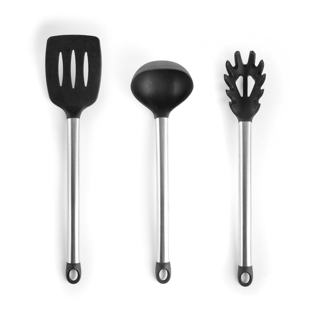 Gray 14 Piece Silicone and Stainless Steel Cooking Utensils - Image 3