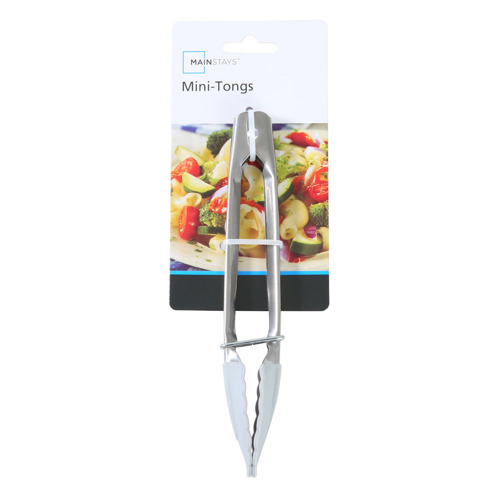 Stainless Steel and Silicone Mini Food Tongs Grey - Image 5