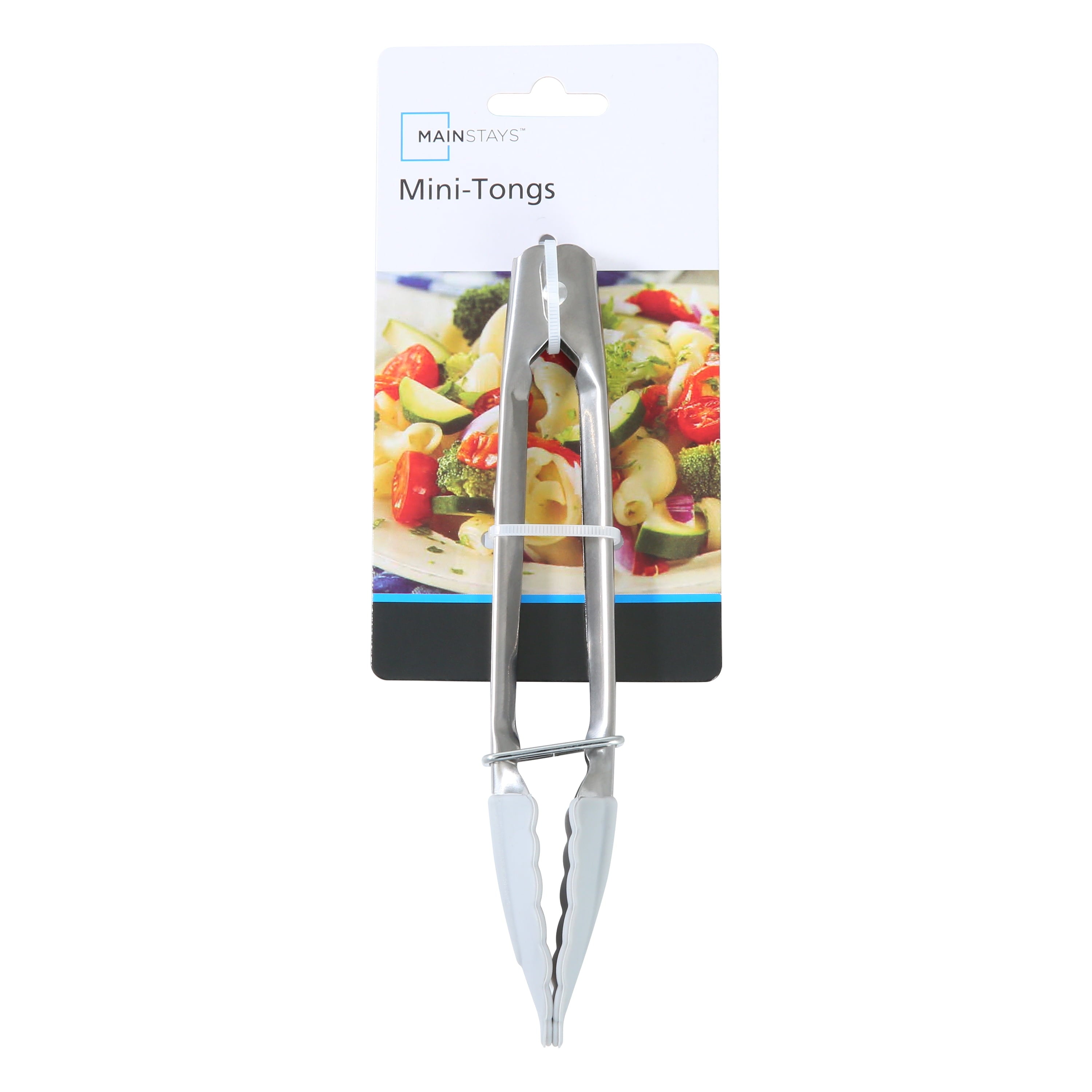 Stainless Steel and Silicone Mini Food Tongs Grey - Image 5