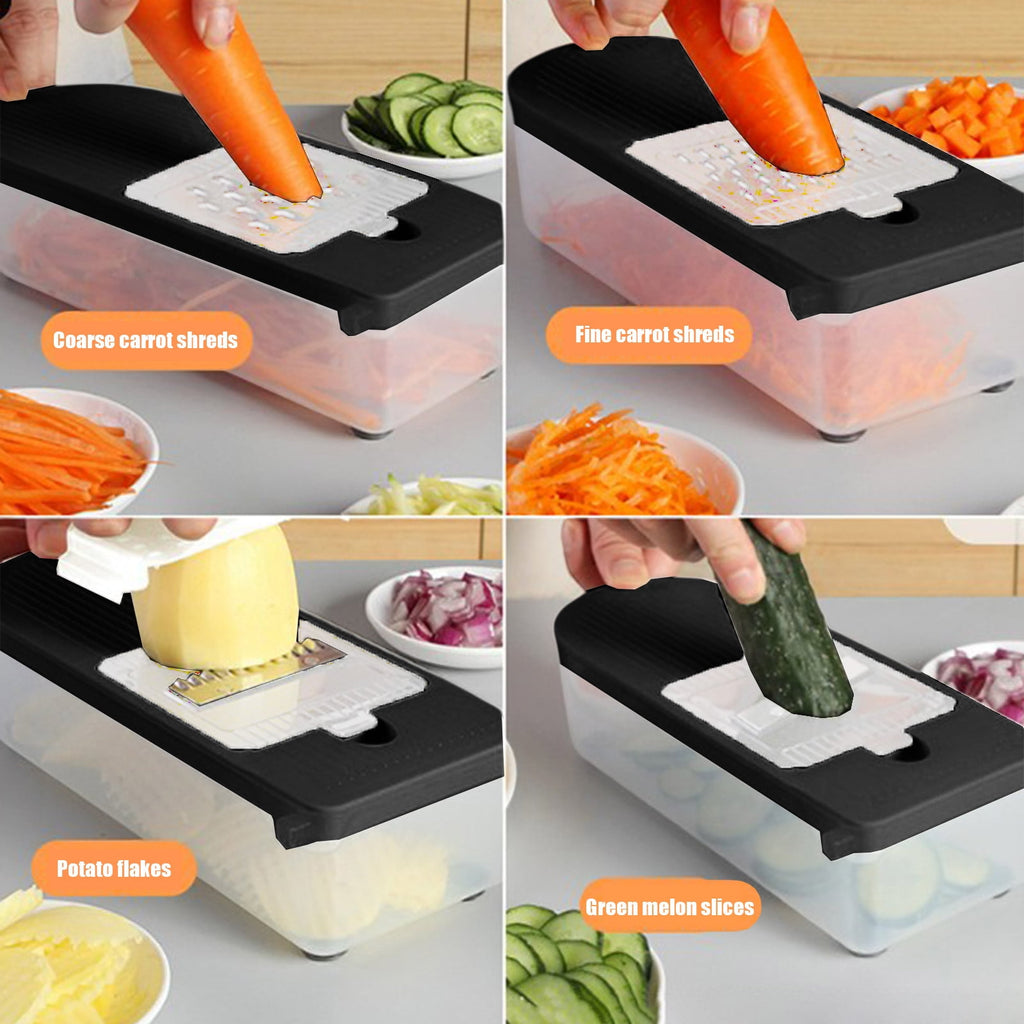 Multifunctional Grater, Vegetable Chopper With Container, Efficient Food Prep Tool, Kitchen Essentials, Home Cooks - Image 6
