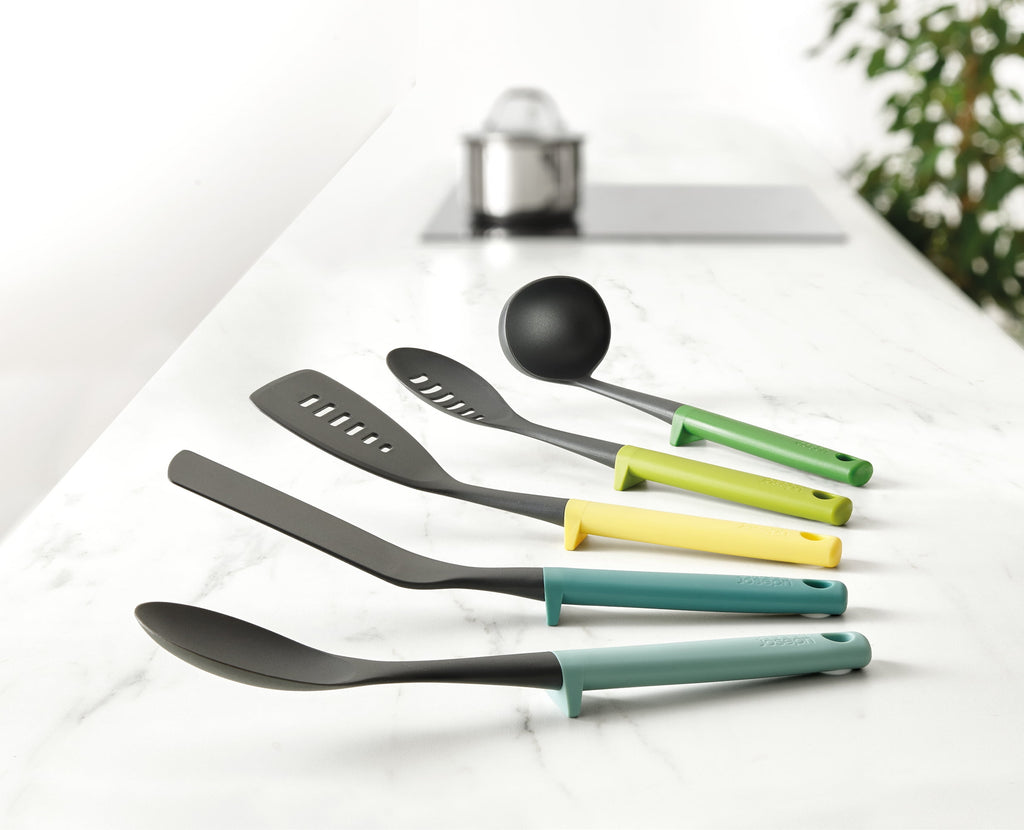 Duo 5-piece Cooking Utensil Set with Integrated Tool Rests - Image 4