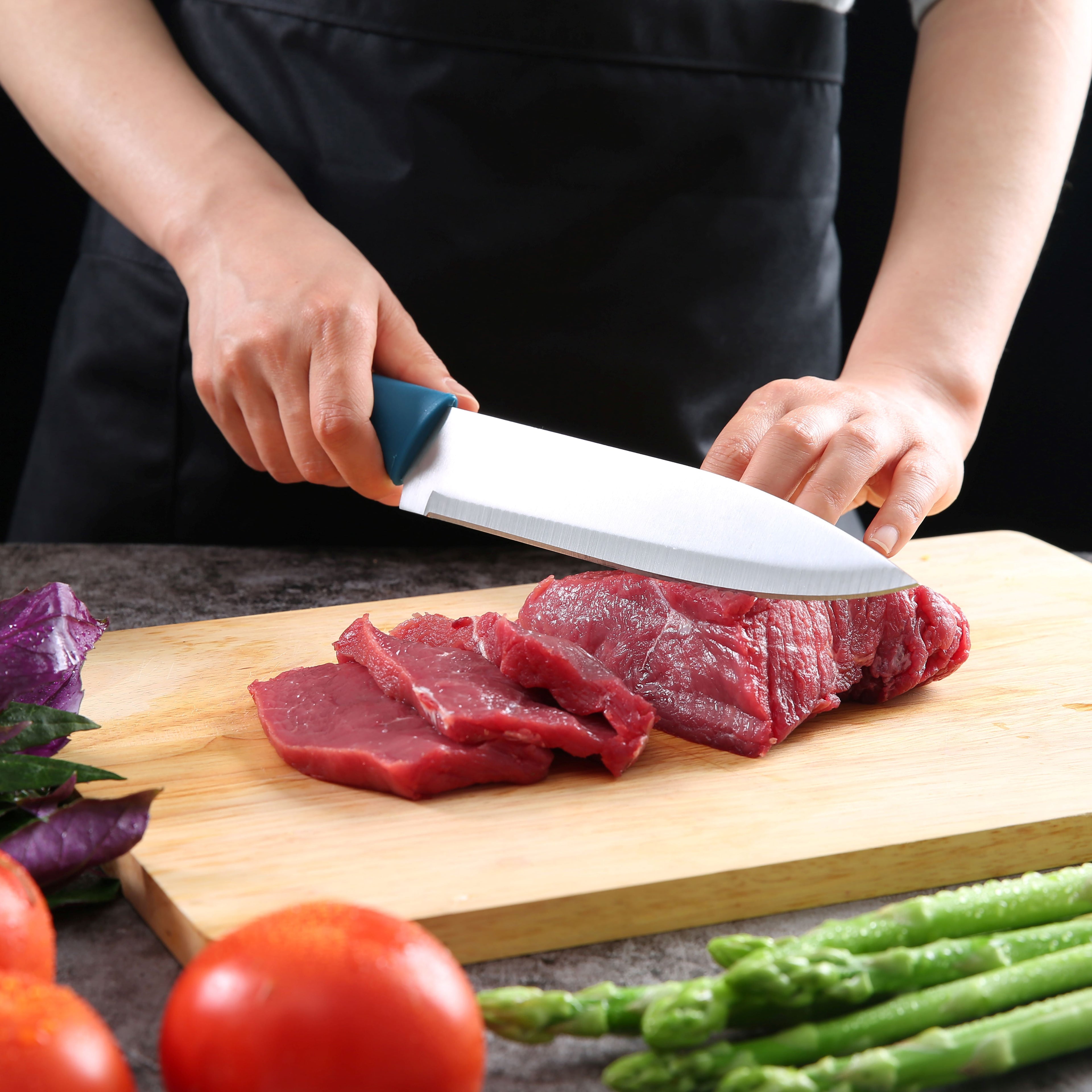 3 Piece Stainless Steel Color Knife Set with Ergonomic Soft Grip Handles - Image 5