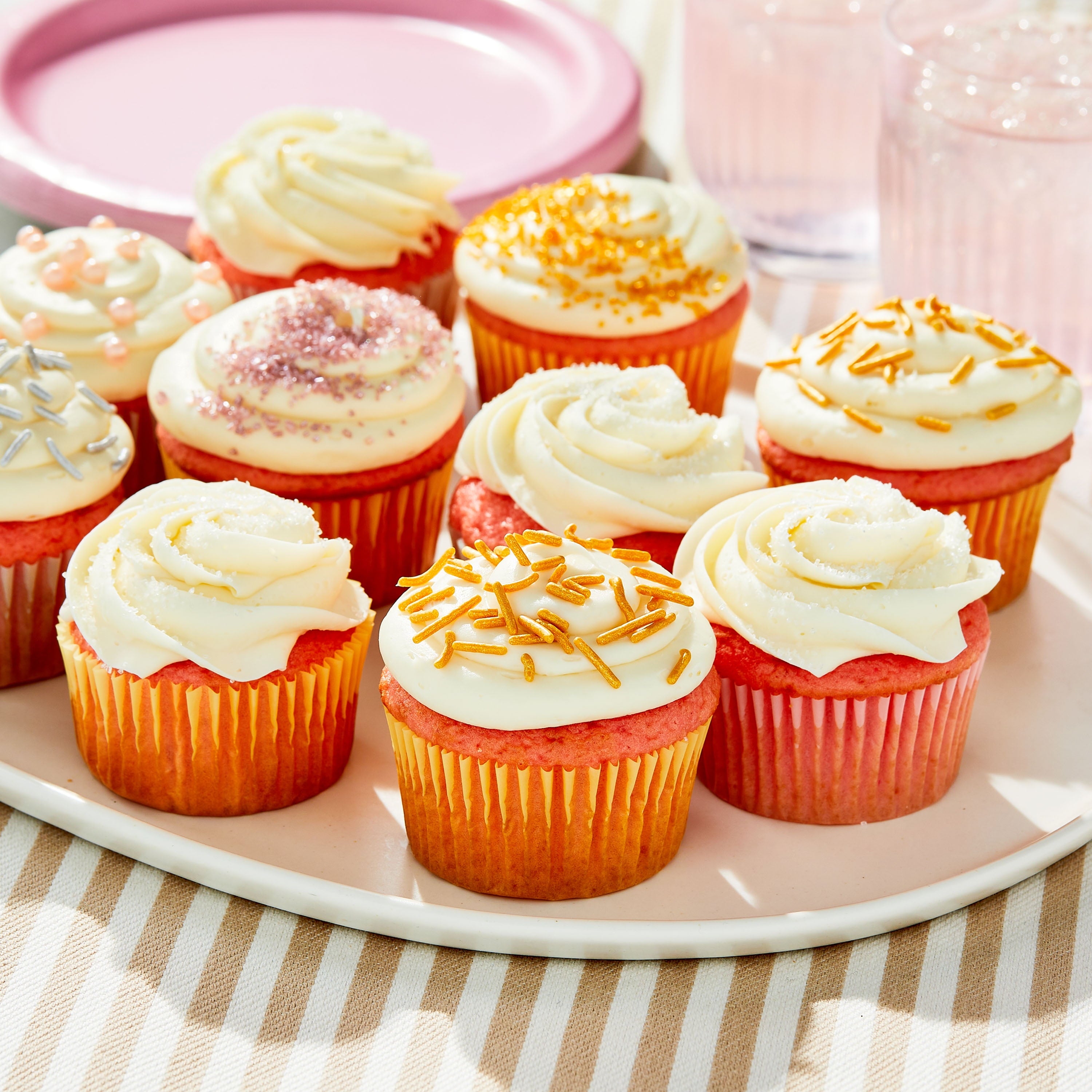 Cupcake Liners, Pink, Yellow & Blue, 96 Count - Image 2