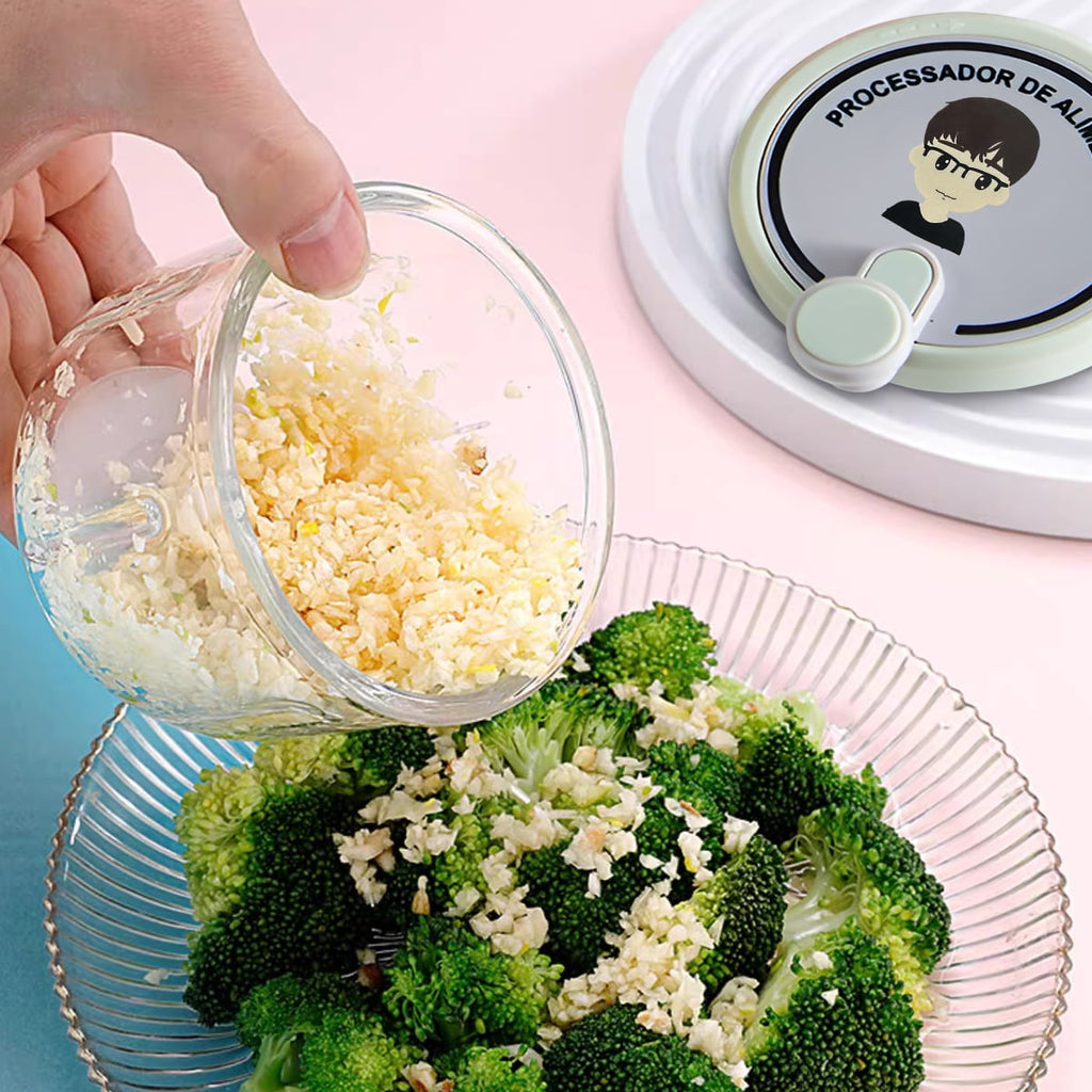 Manual Garlic Chopper Food Mincer for Vegetable Onion Meat Kitchen Cooking Meal Prep Tool - Image 6