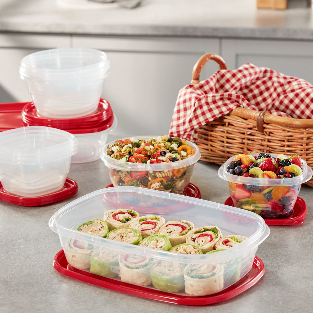 TakeAlongs Square Food Storage Containers, Ruby Red, 10 pack - Image 5