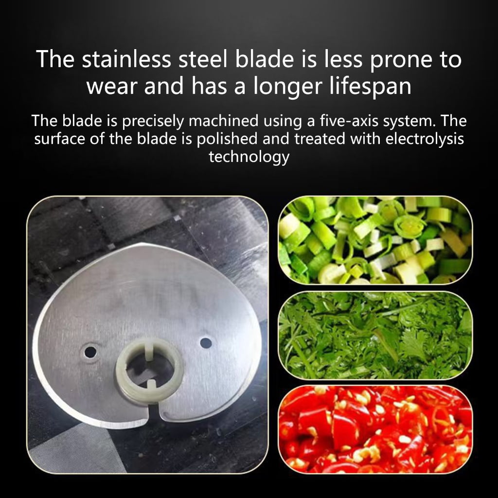 Nonrust Steel Herb Choppers Manual Crank Design for Fast Food Preparation - Image 3