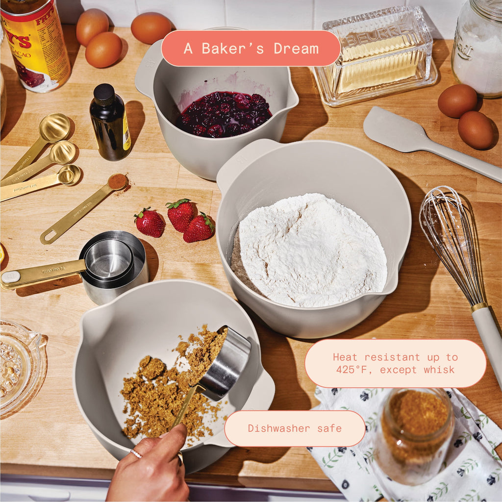 Beautiful 14-Piece Mix & Measure Set, Porcini Taupe by Drew Barrymore - Image 3