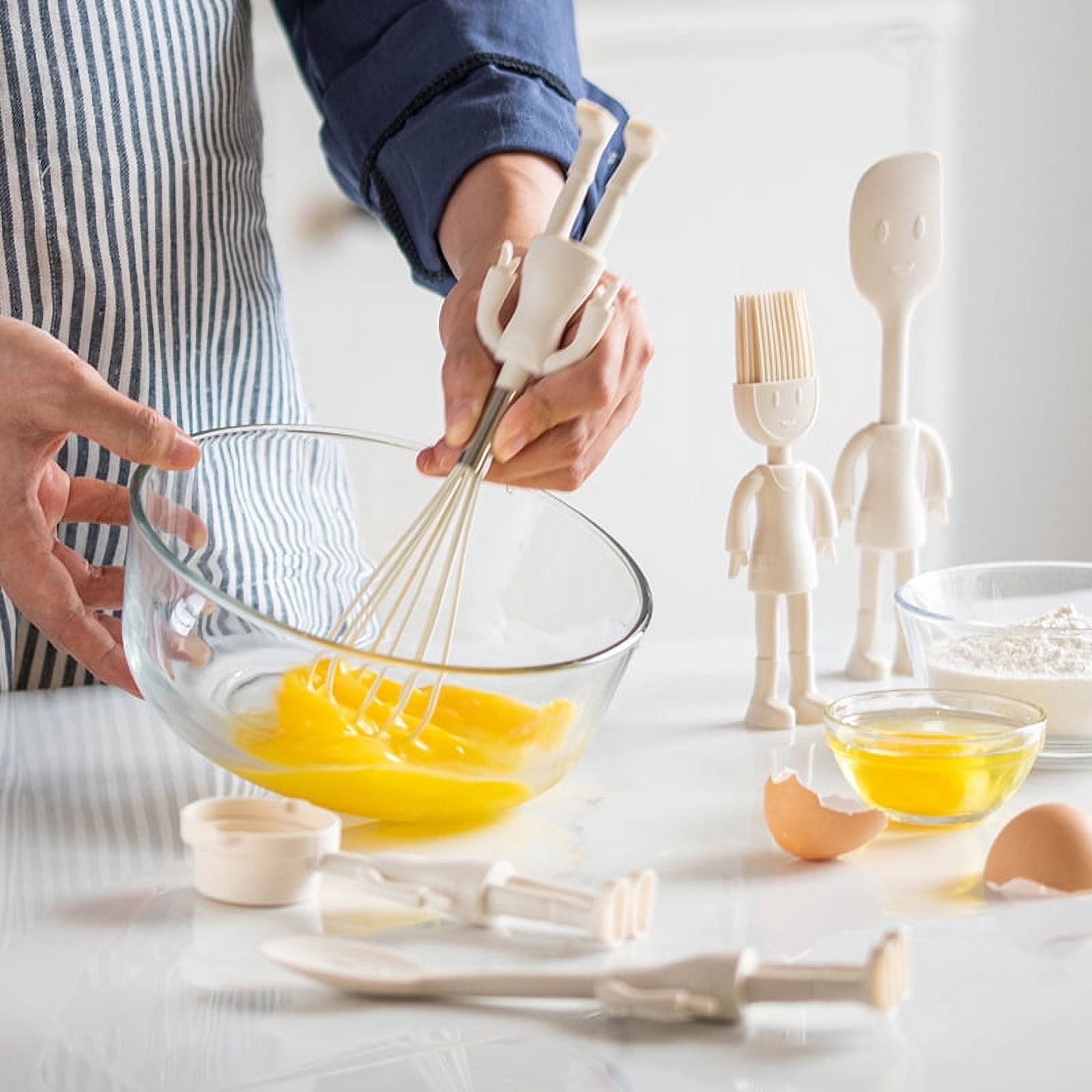 5pc Set Adorable Cartoon Silicone Baking Tools Set for Kids, Creative Kitchen Utensils for Baking and Cooking - Image 5
