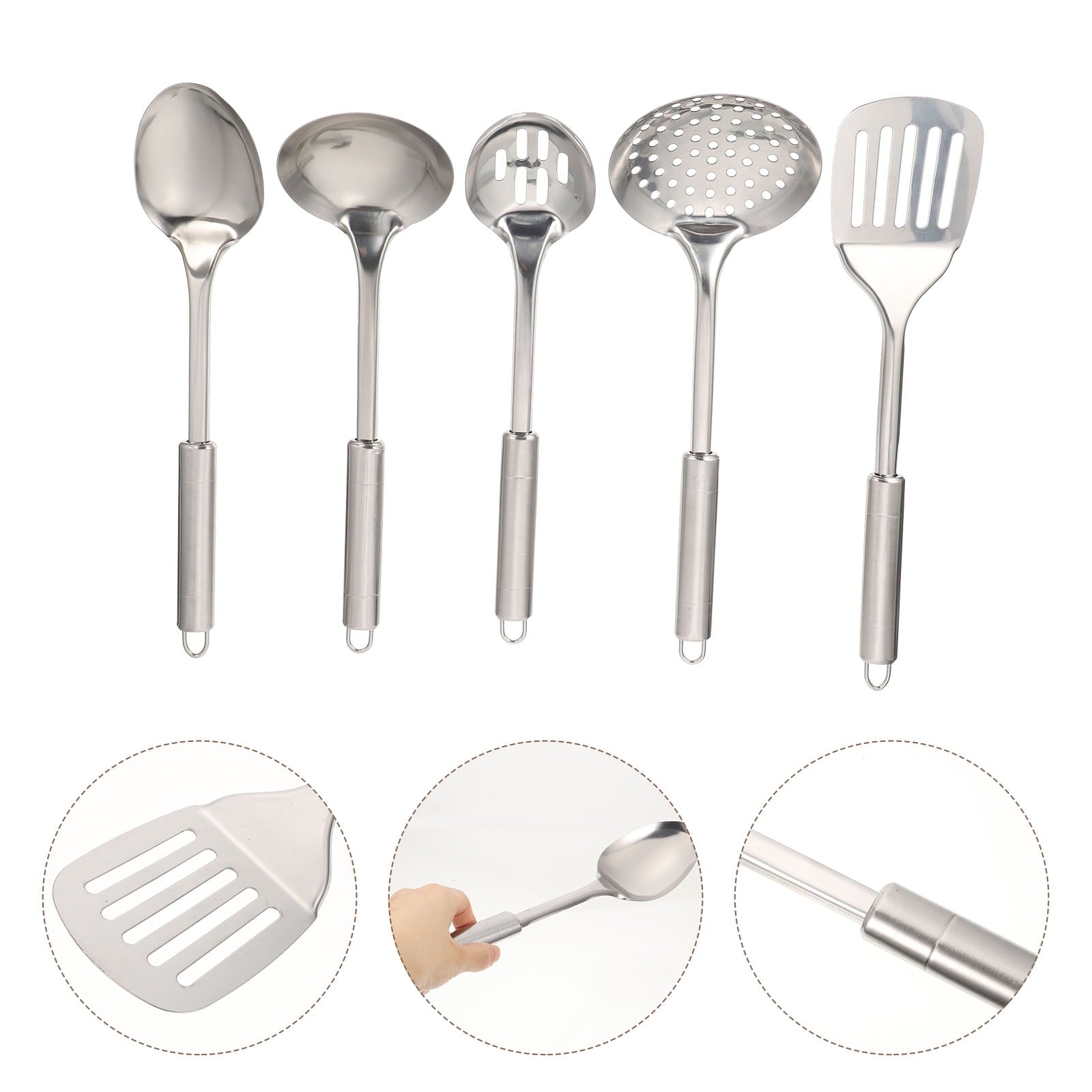 Kitchen Stainless Steel Cooking Utensil - Metal Stainless Steel Kitchen Utensil - Durable Kitchen Gadgets - Easy to C... - Image 6
