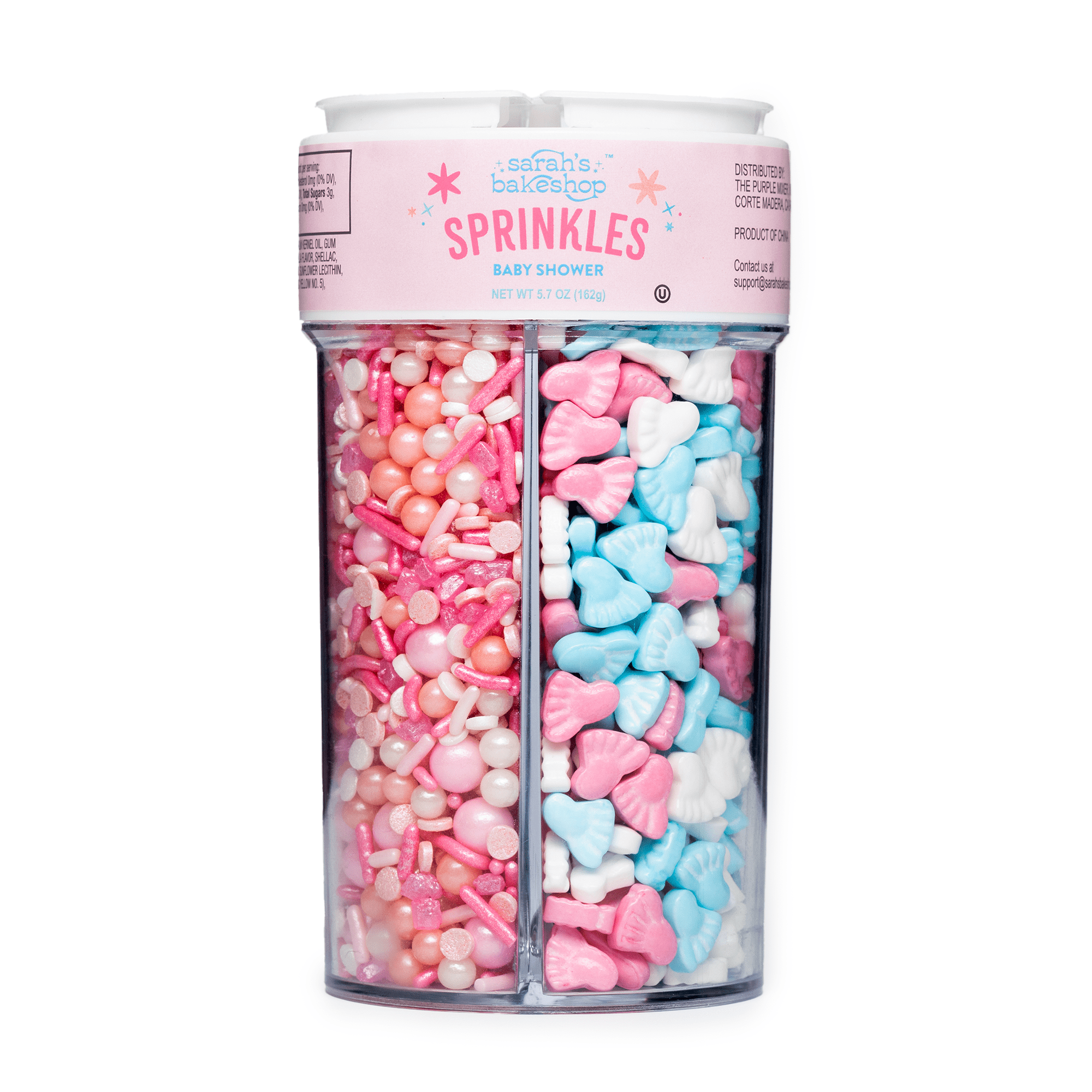 Sarah's Bakeshop Sprinkles Multicolor Baby Shower- 4- Cell - 5.7oz