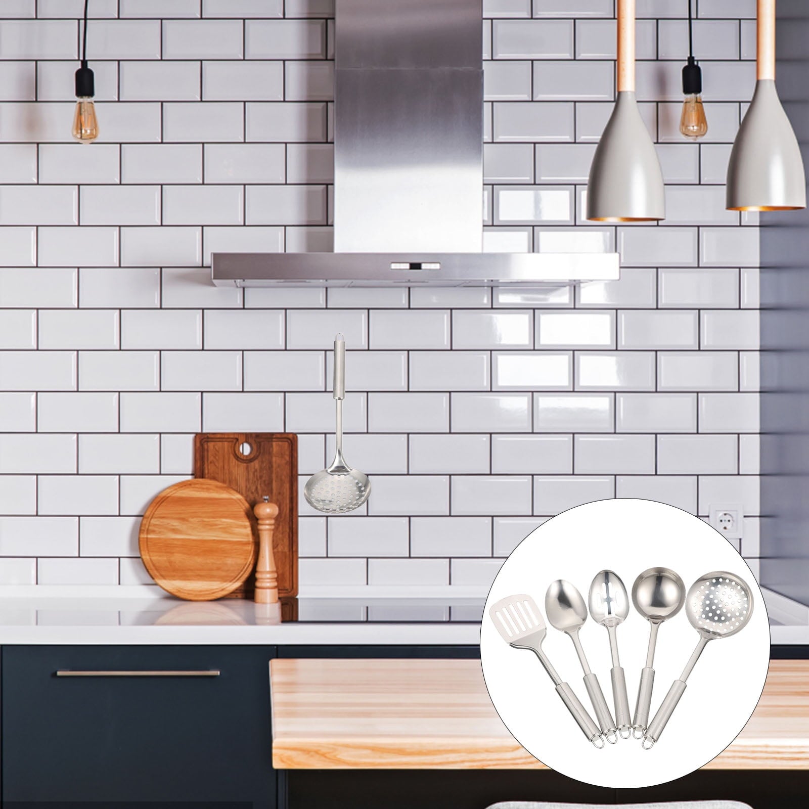 Kitchen Stainless Steel Cooking Utensil - Metal Stainless Steel Kitchen Utensil - Durable Kitchen Gadgets - Easy to C... - Image 3