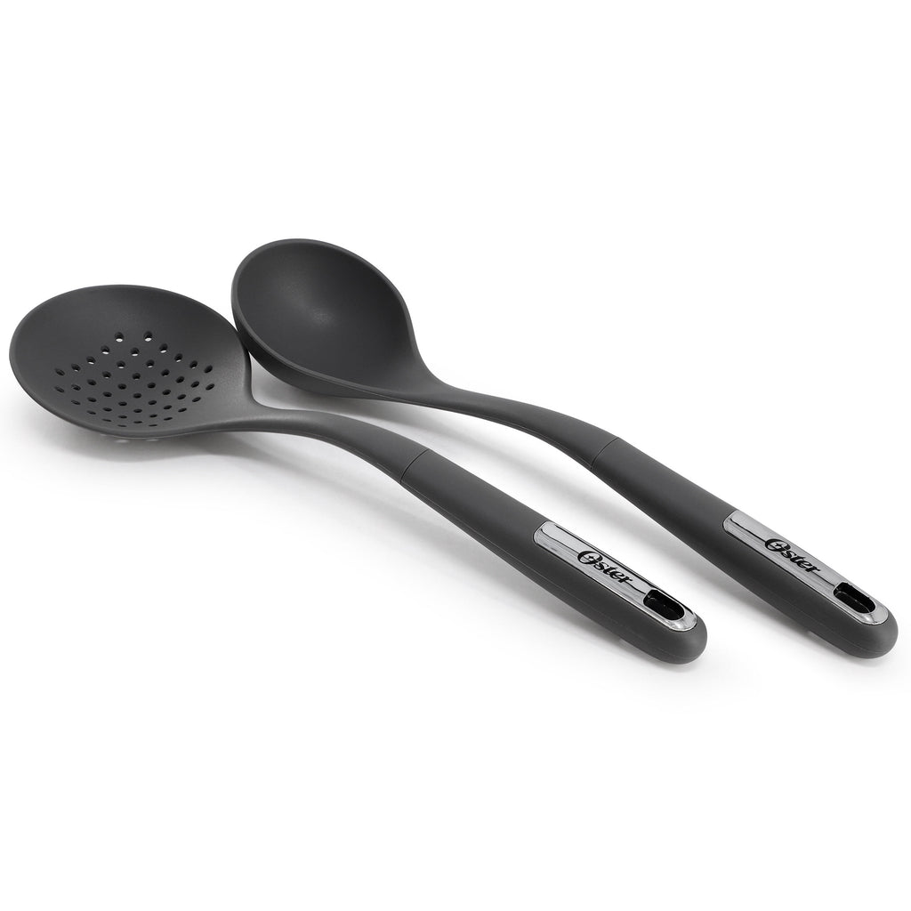 Ridgecrest 2 Piece Silicone Kitchen Tool Skimmer and Ladle Set in Gray - Image 2