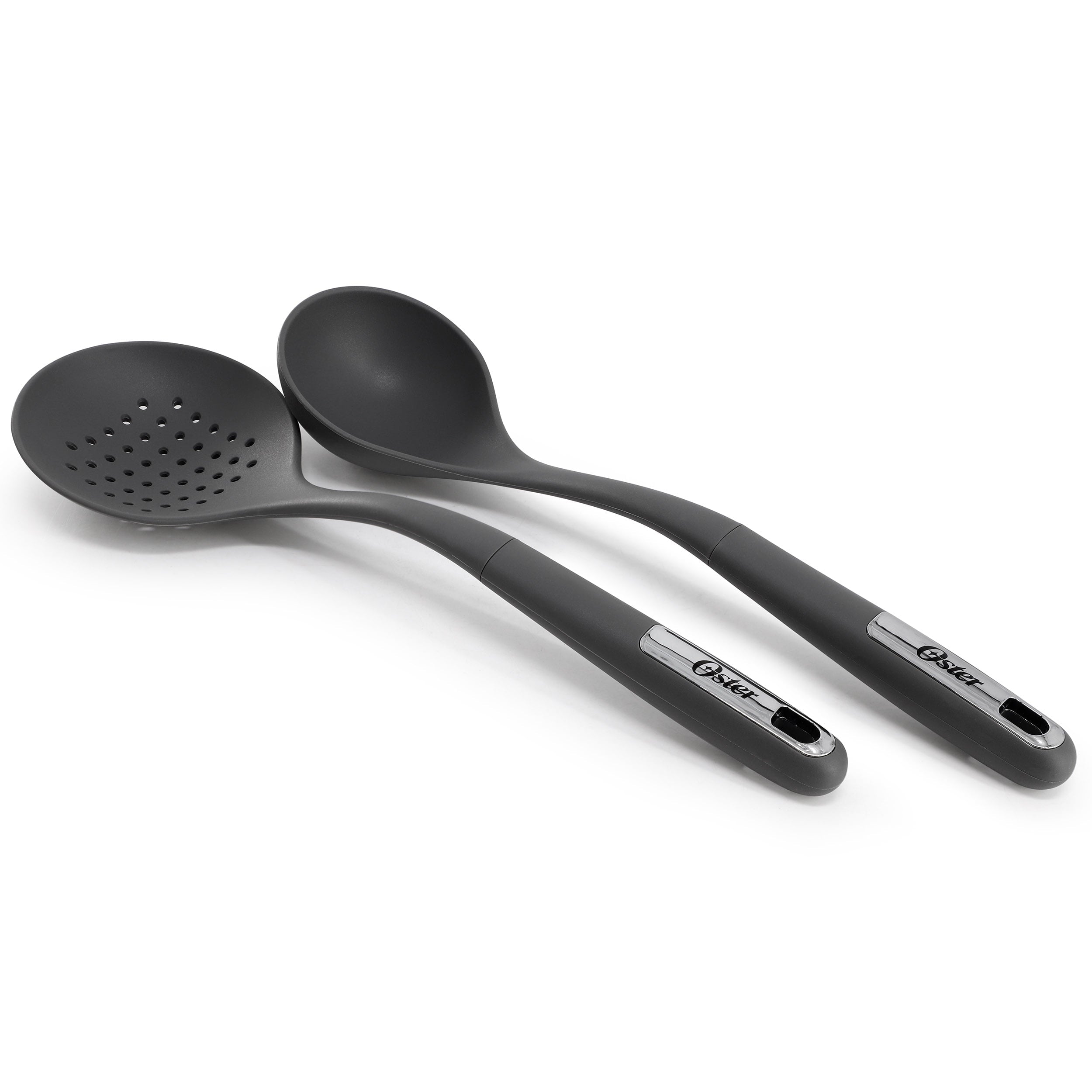 Ridgecrest 2 Piece Silicone Kitchen Tool Skimmer and Ladle Set in Gray - Image 2