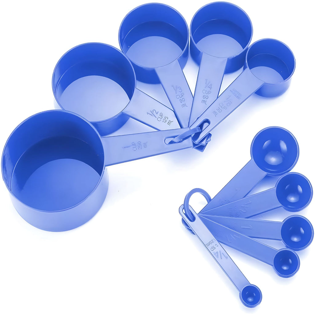 ACDANC 2026 New 10Pcs 7 Color Measuring Cups and Measuring Spoon Scoop Silicone Handle Kitchen Measuring Tool (Color : Purple) - Image 4