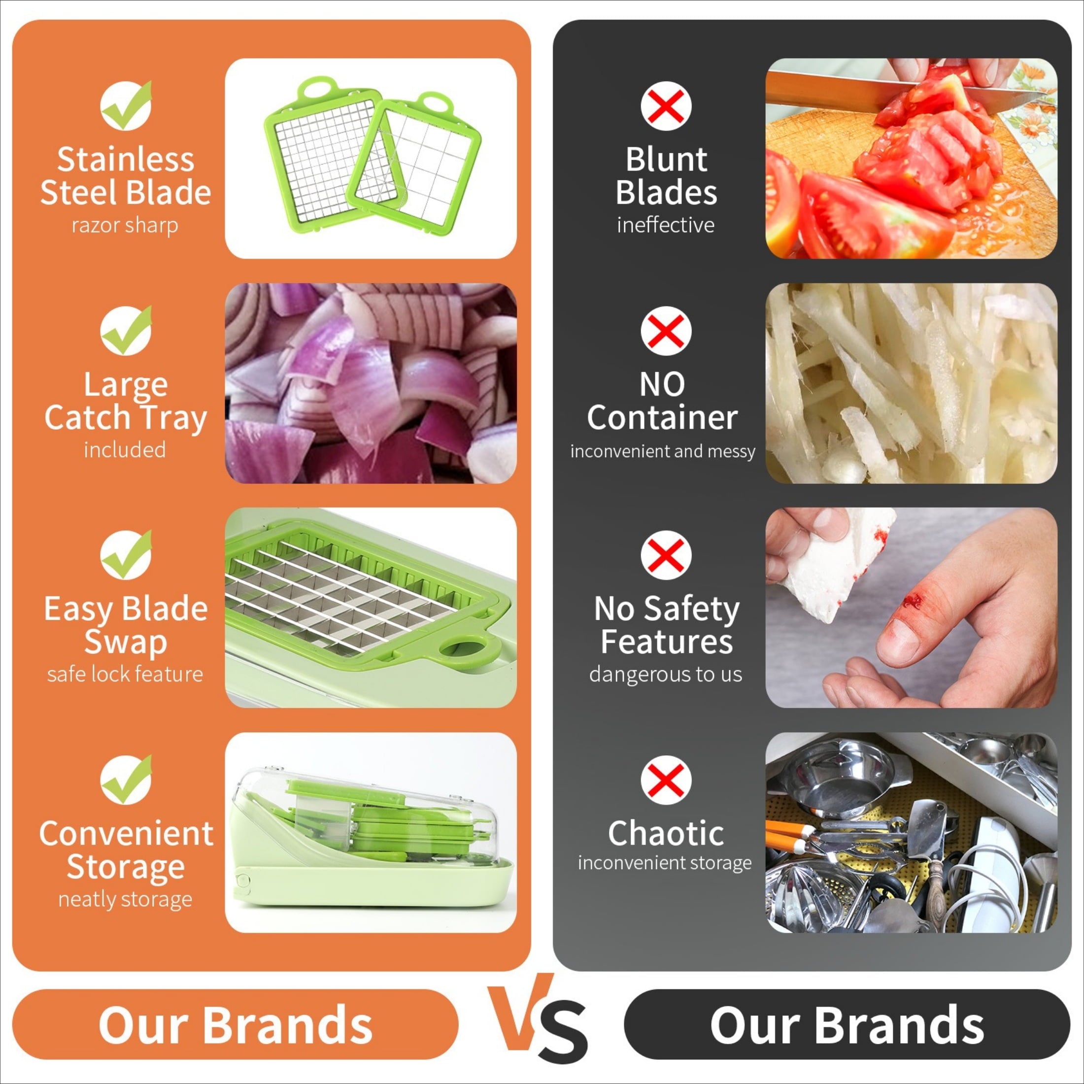 with 8 Blades & Container Mandoline Slicer & Shredder for Potato, Onion, Salad, Essential Kitchen Gadget - Image 6