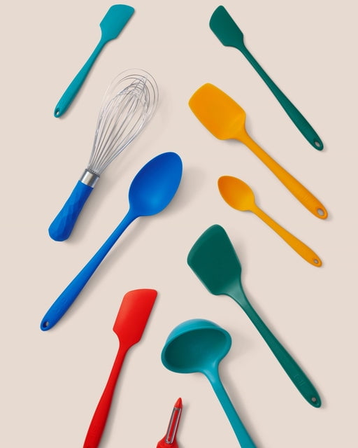 GIR Get It Right 10 Piece Ultimate Silicone Cooking Utensils Set 425F Heat Resistant Spatula, Ladle, Flip, Spoon, Whisk, Spoonula & Peeler, - Image 3