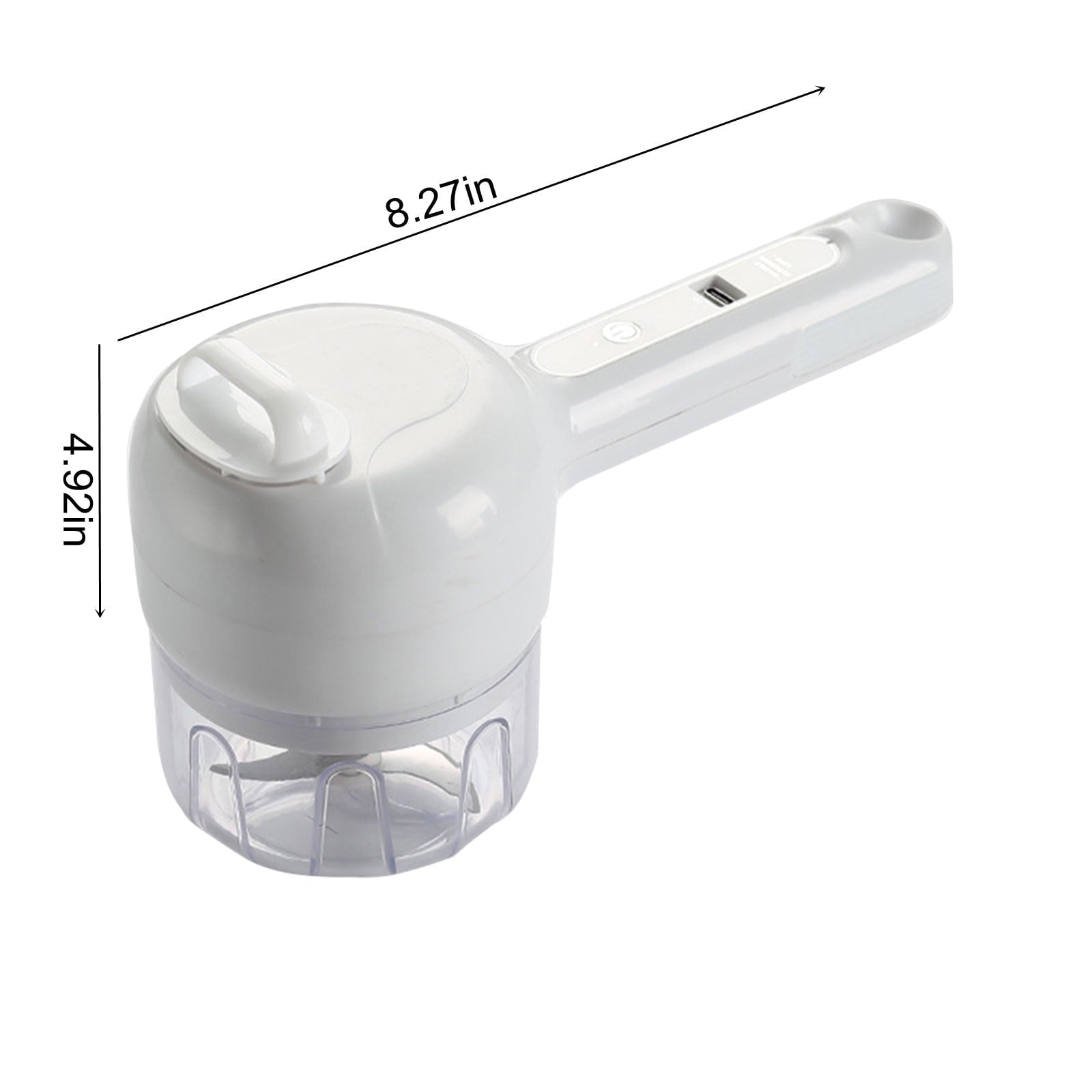 3 in 1 Portable Vegetable Cutter Set Mini Garlic Masher Food Processor for Peppers Celery Ginger Meat with Whisk Hand... - Image 3