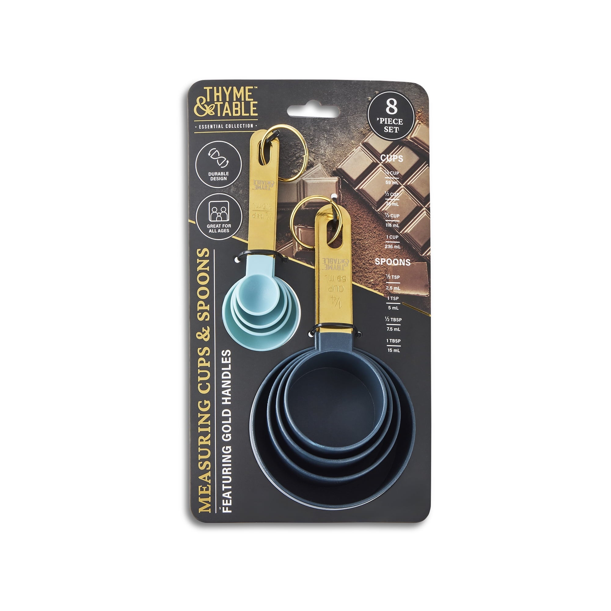 8-Piece Measuring Cup and Spoon Kitchen Utensil Set - Image 2
