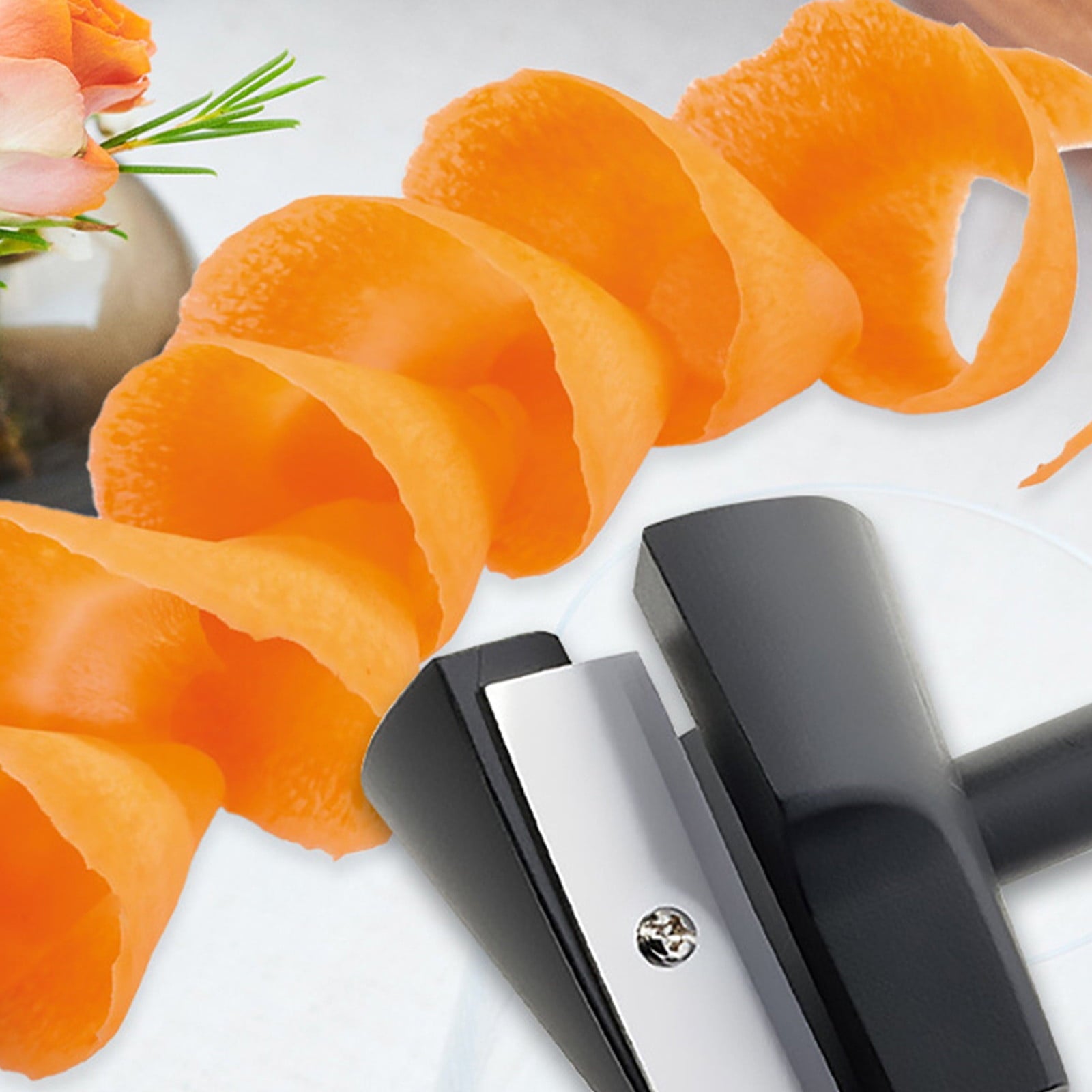 Fruit and Vegetable Cutter, Slicer Vegetable Cutter, Stainless Steel, 6 in Handle, Black, 1 Pc, Fruit Cutter Shapes, ... - Image 4