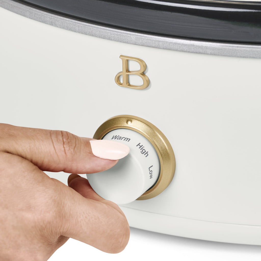 Beautiful 2.5 Qt Dip and Serve Manual Slow Cooker, White Icing by Drew Barrymore - Image 5