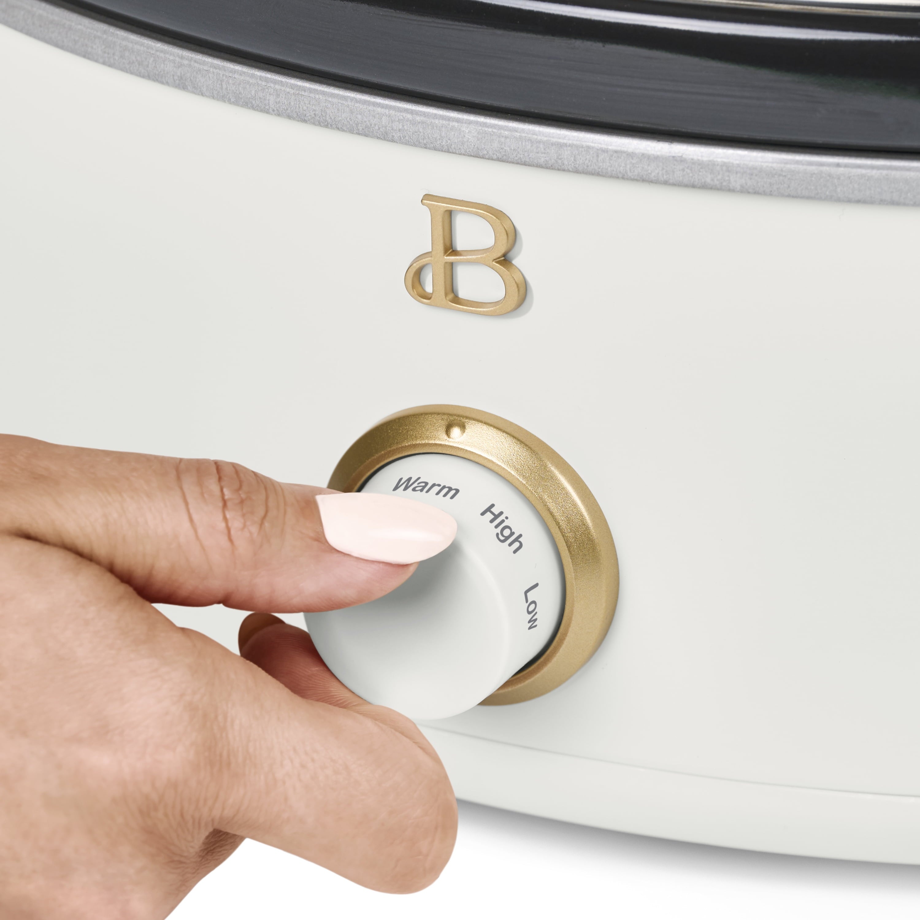 Beautiful 2.5 Qt Dip and Serve Manual Slow Cooker, White Icing by Drew Barrymore - Image 5