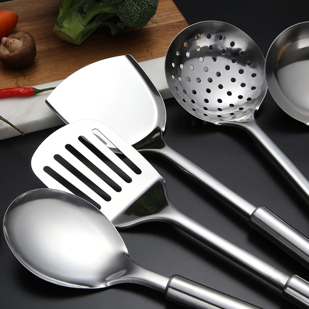 Multi-Purpose Kitchen Utensil Set, 5 Stainless Steel Tools for Stirring and Flipping, Ideal for Home Cooks and Chefs - Image 5