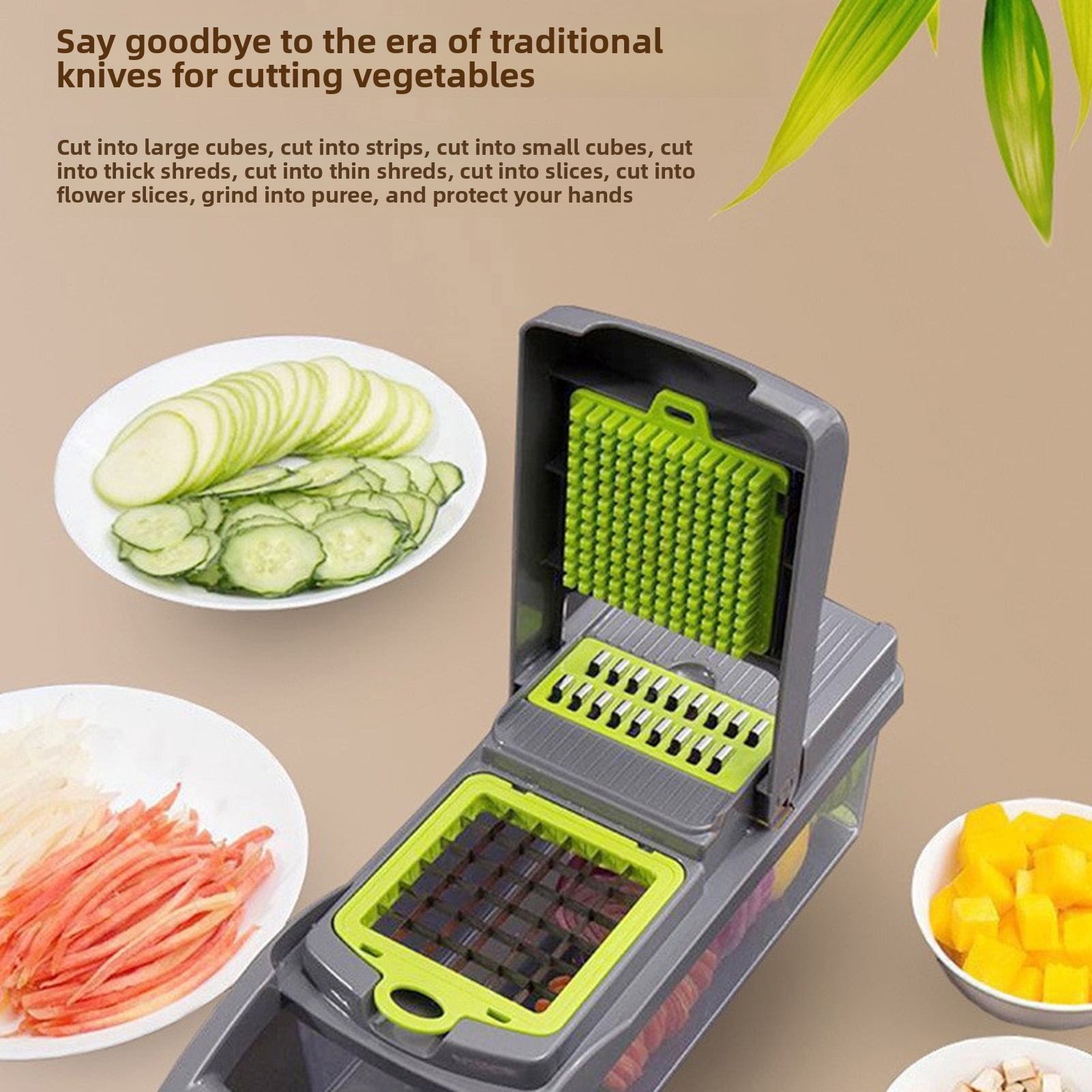 14 in 1 Vegetable Chopper, Pro Onion Chopper, Multifunctional Food Chopper, Kitchen Vegetable Slicer Dicer Cutter,Veg... - Image 6