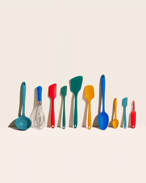 GIR Get It Right 10 Piece Ultimate Silicone Cooking Utensils Set 425F Heat Resistant Spatula, Ladle, Flip, Spoon, Whisk, Spoonula & Peeler, - Image 4