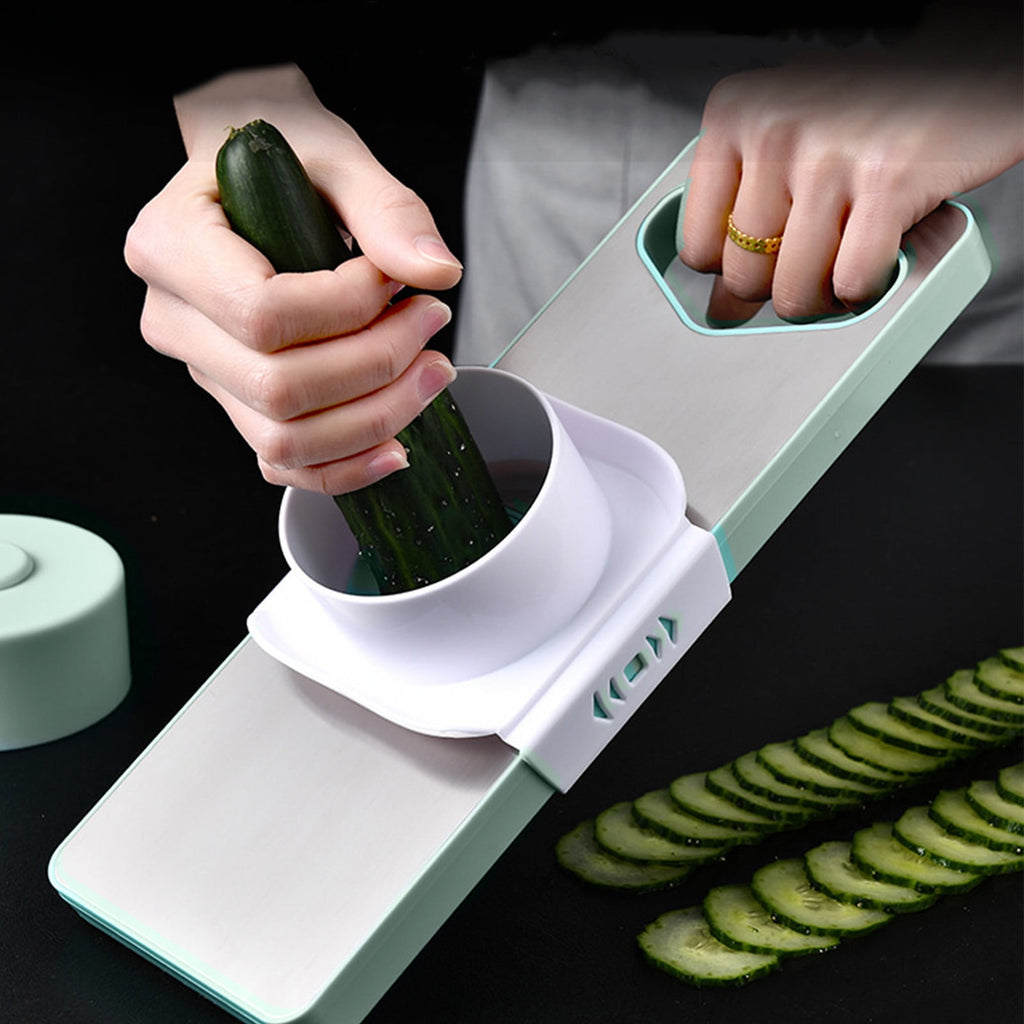 Handed Vegetable Cutter Veggie Shredder with Non Slip Base Ergonomic Handle for Safe Easy Food Prep Kitchen Tool - Image 6