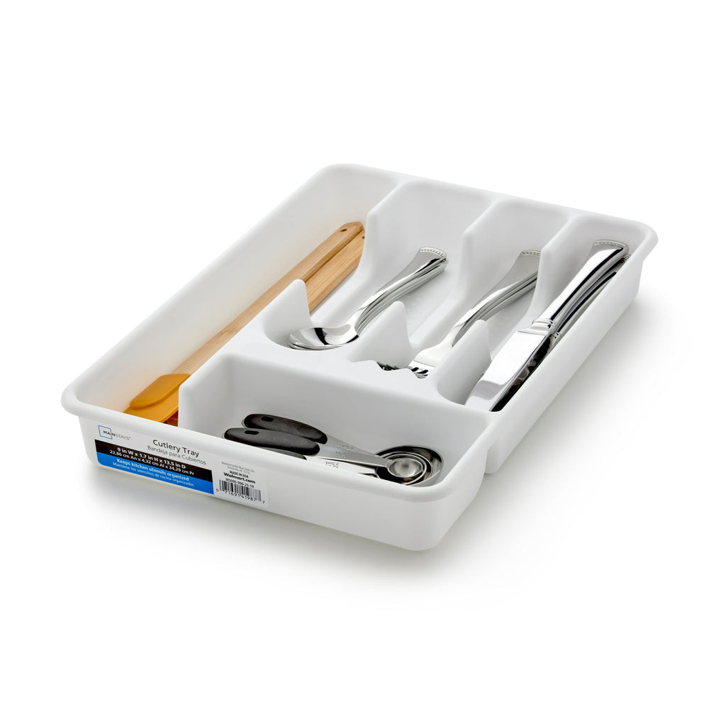 Plastic 5-Compartment Kitchen Drawer Organizer Tray, Silverware and Utensil Organizer for Cutlery and Flatware Storag... - Image 3